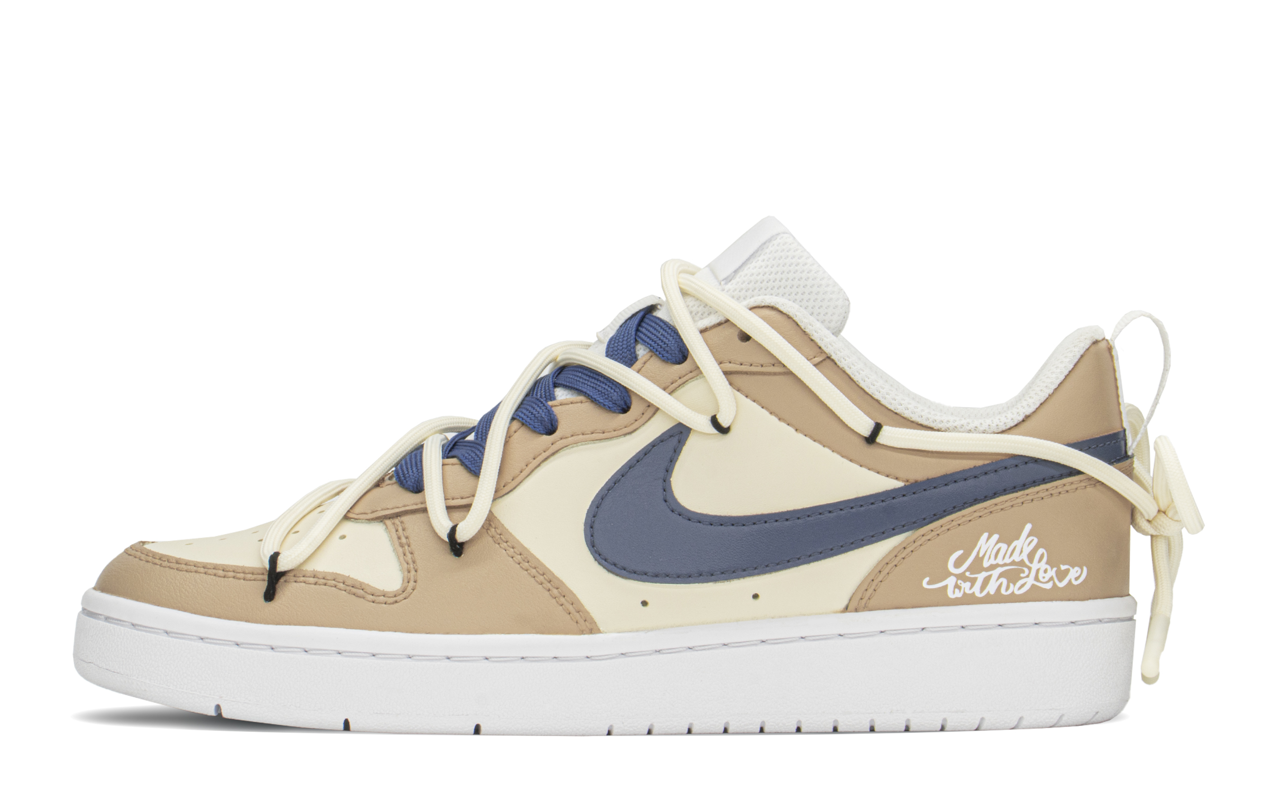 Buy [Zapatos Personalizados] Nike Court Borough Low 'Caqui Azul' BQ5448-100(TeamA-CB卡其穿搭)