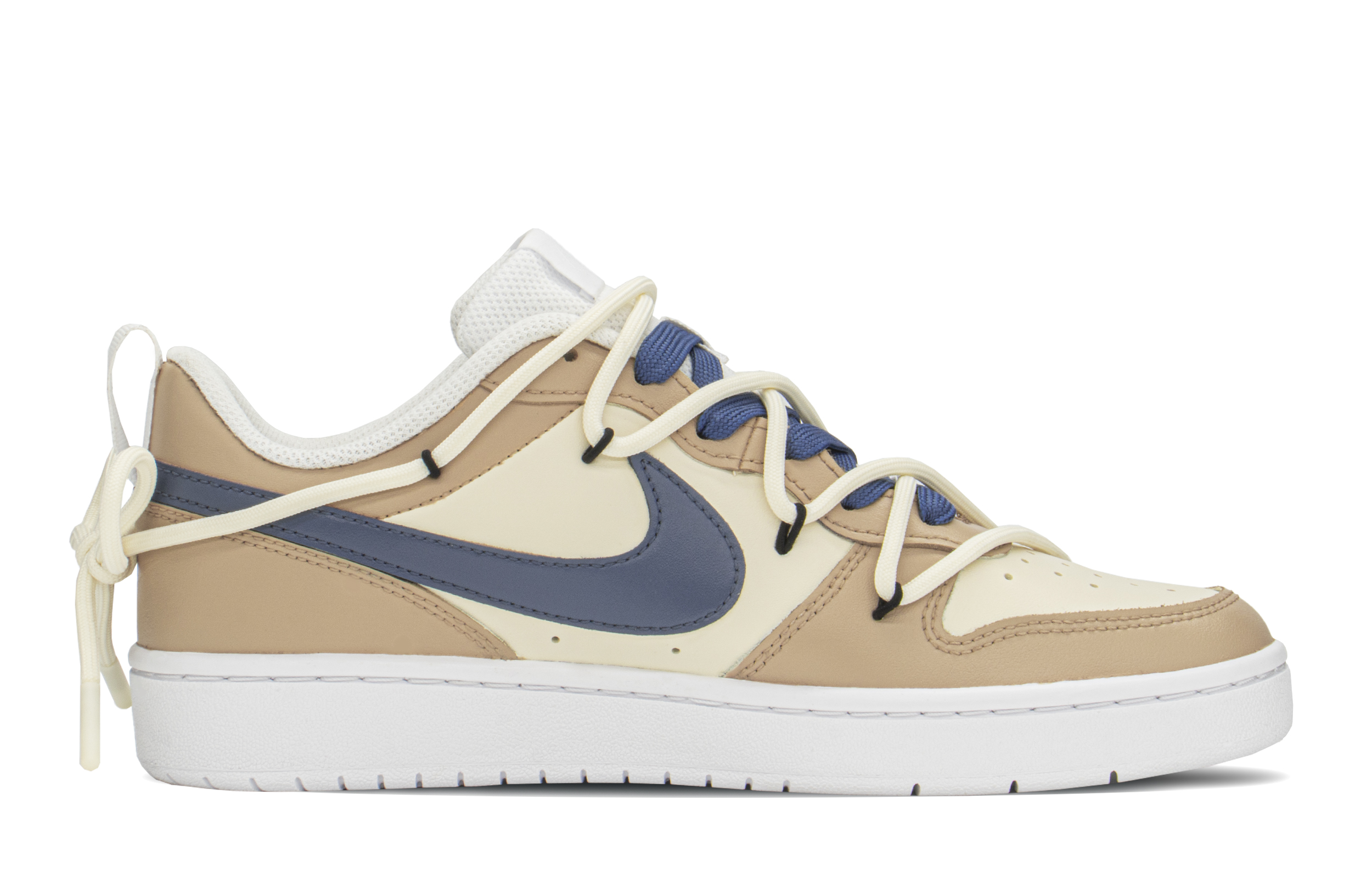 Order [Zapatos Personalizados] Nike Court Borough Low 'Caqui Azul' BQ5448-100(TeamA-CB卡其穿搭)