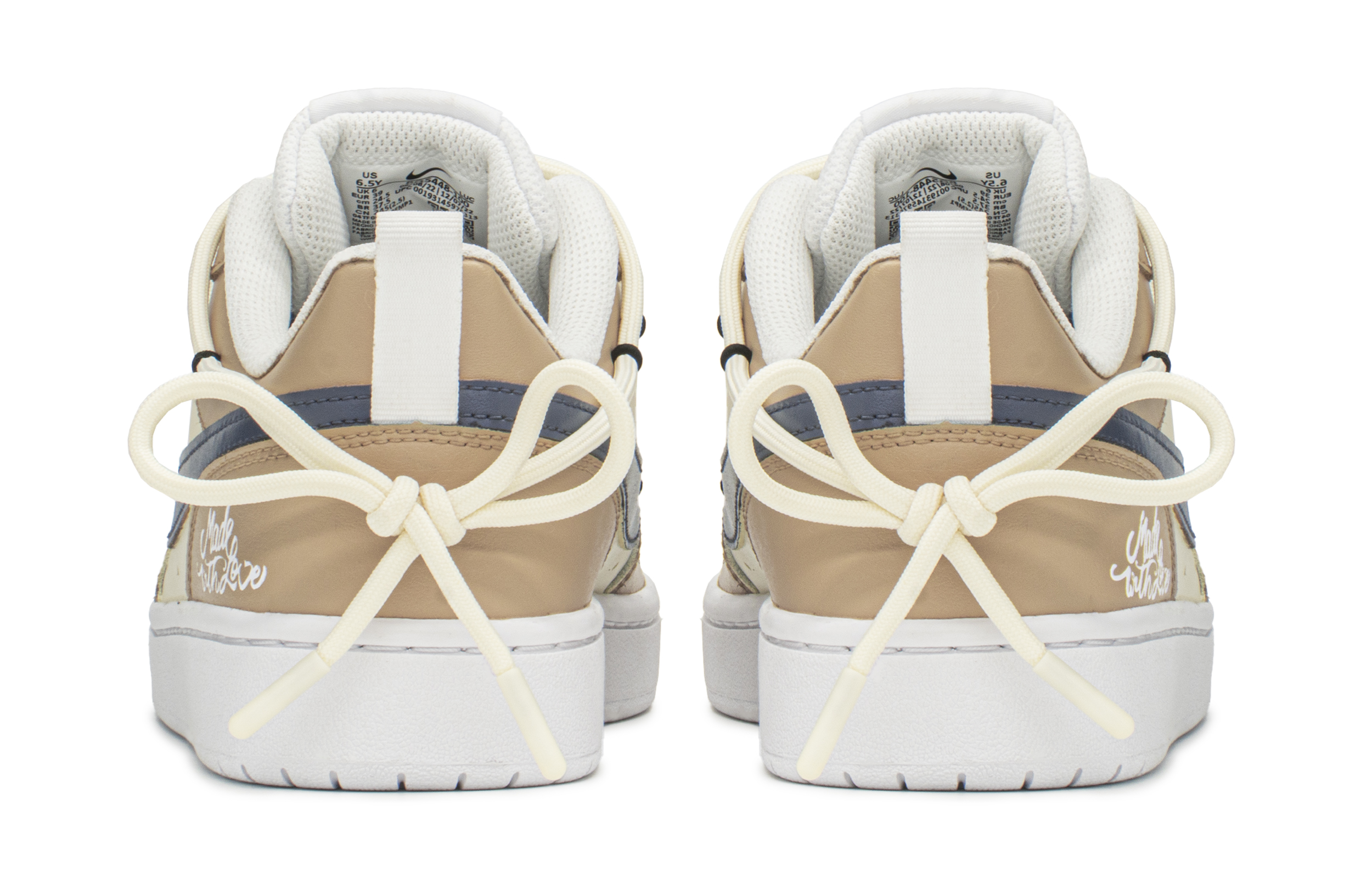 Shop [Zapatos Personalizados] Nike Court Borough Low 'Caqui Azul' BQ5448-100(TeamA-CB卡其穿搭)