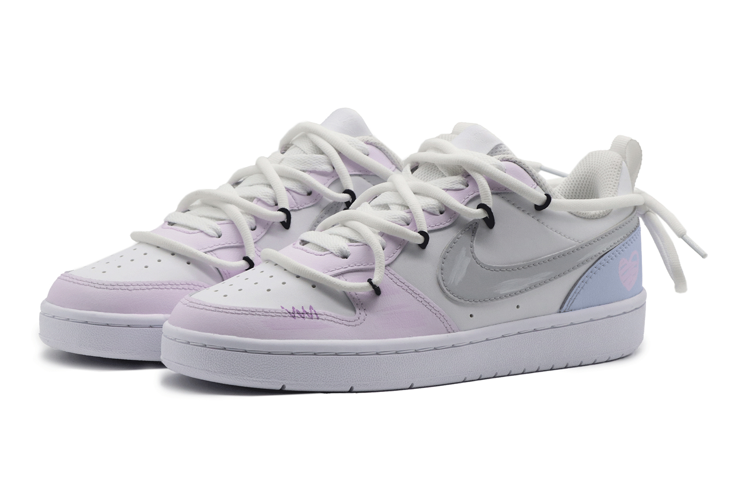 Shop [Kasut Custom] Nike Court Borough Low 'Lavender Love' BQ5448-100(Team57-女款薰衣草)