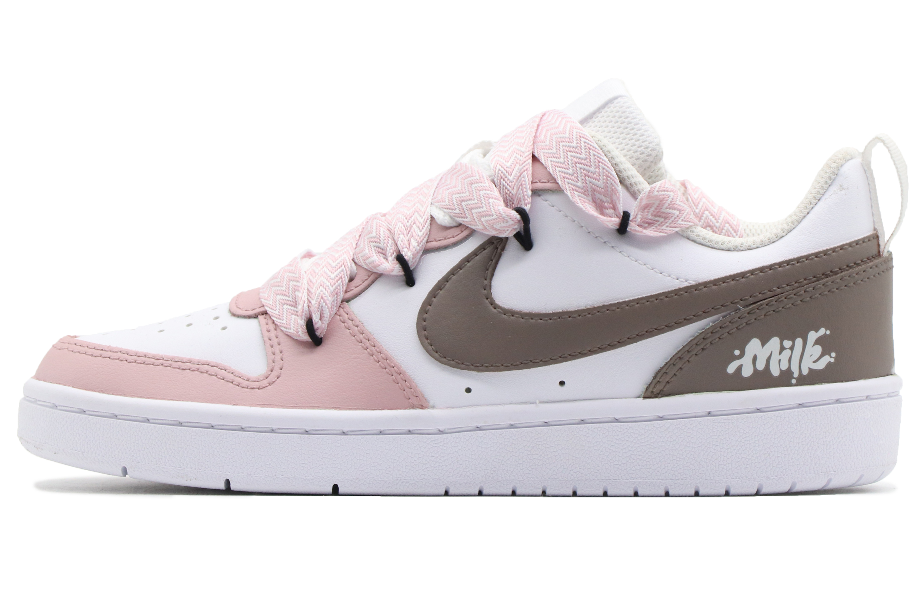Buy [Zapatos Personalizados] Nike Court Borough Low 'Lonely Patient Rosa Marrón' BQ5448-100-484977