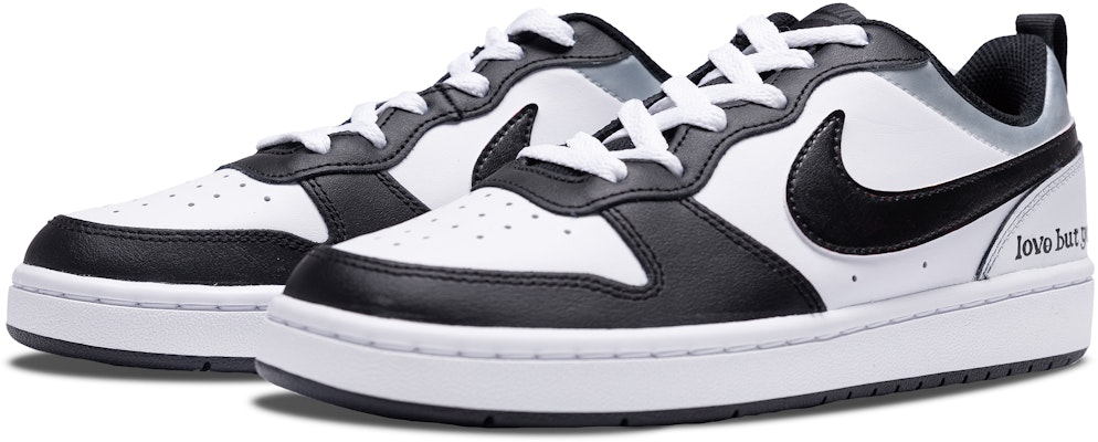 【客製化球鞋】Nike Court Borough 佦 Love But You 小眾潮流 自由靈動 防滑耐磨 低筒 板鞋 GS 白黑 Shop 【客製化球鞋】Nike Court Borough 佦 Love But You 小眾潮流 自由靈動 防滑耐磨 低筒 板鞋 GS 白黑