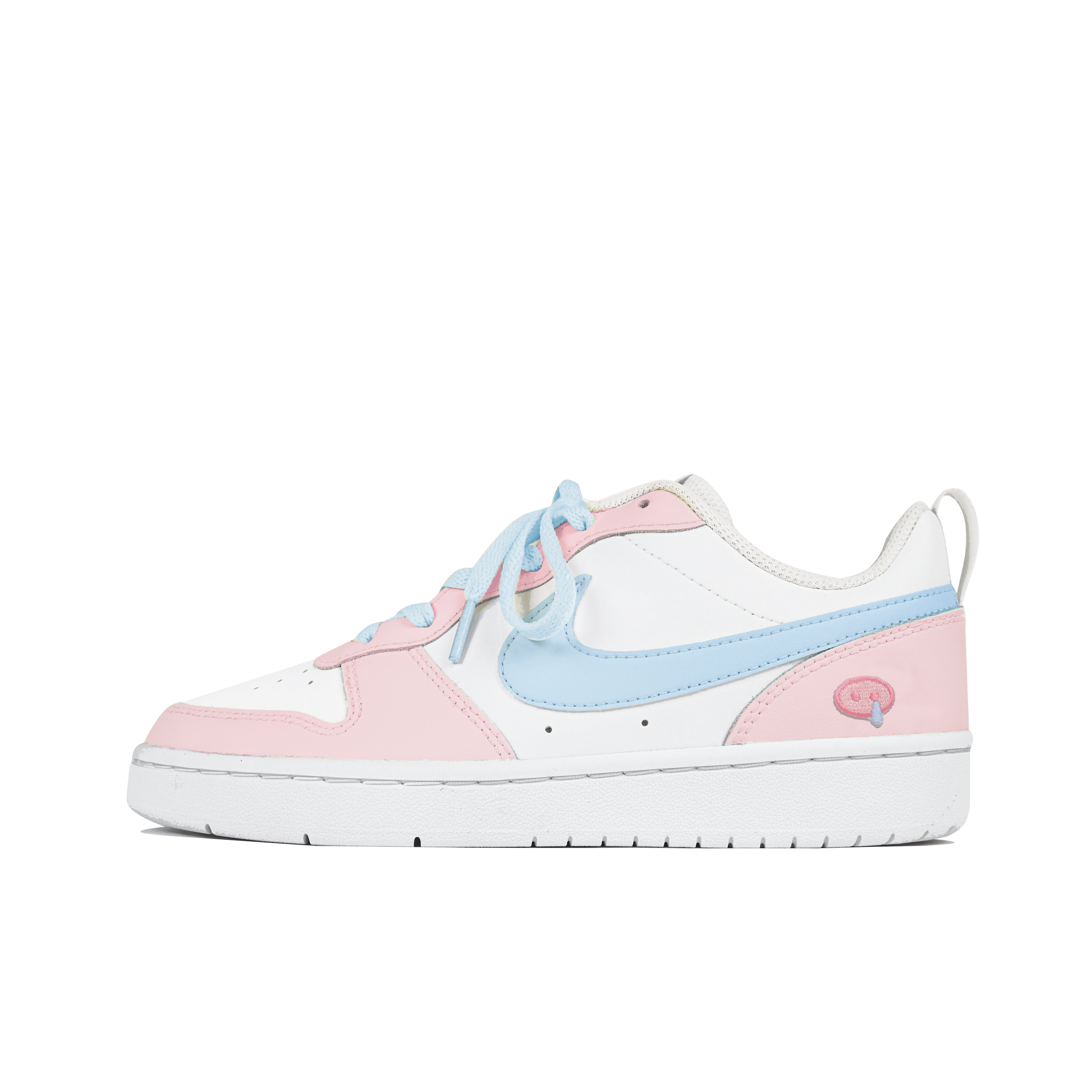 [Custom Shoes] Nike Court Borough Low 'Macaron Pig Ice Cream White Blue Pink'