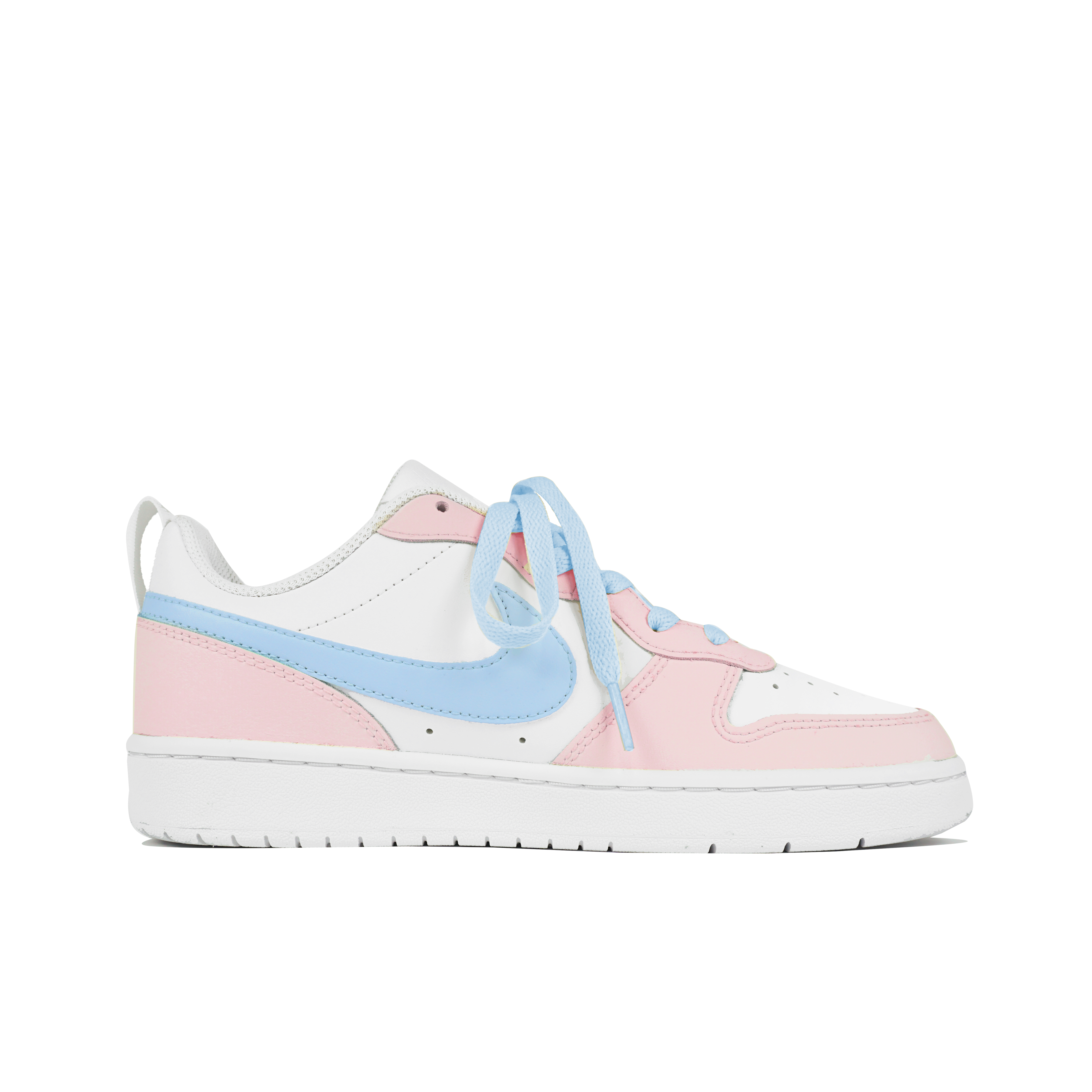 [Custom Shoes] Nike Court Borough Low 'Macaron Pig Ice Cream White Blue Pink' 圖 2