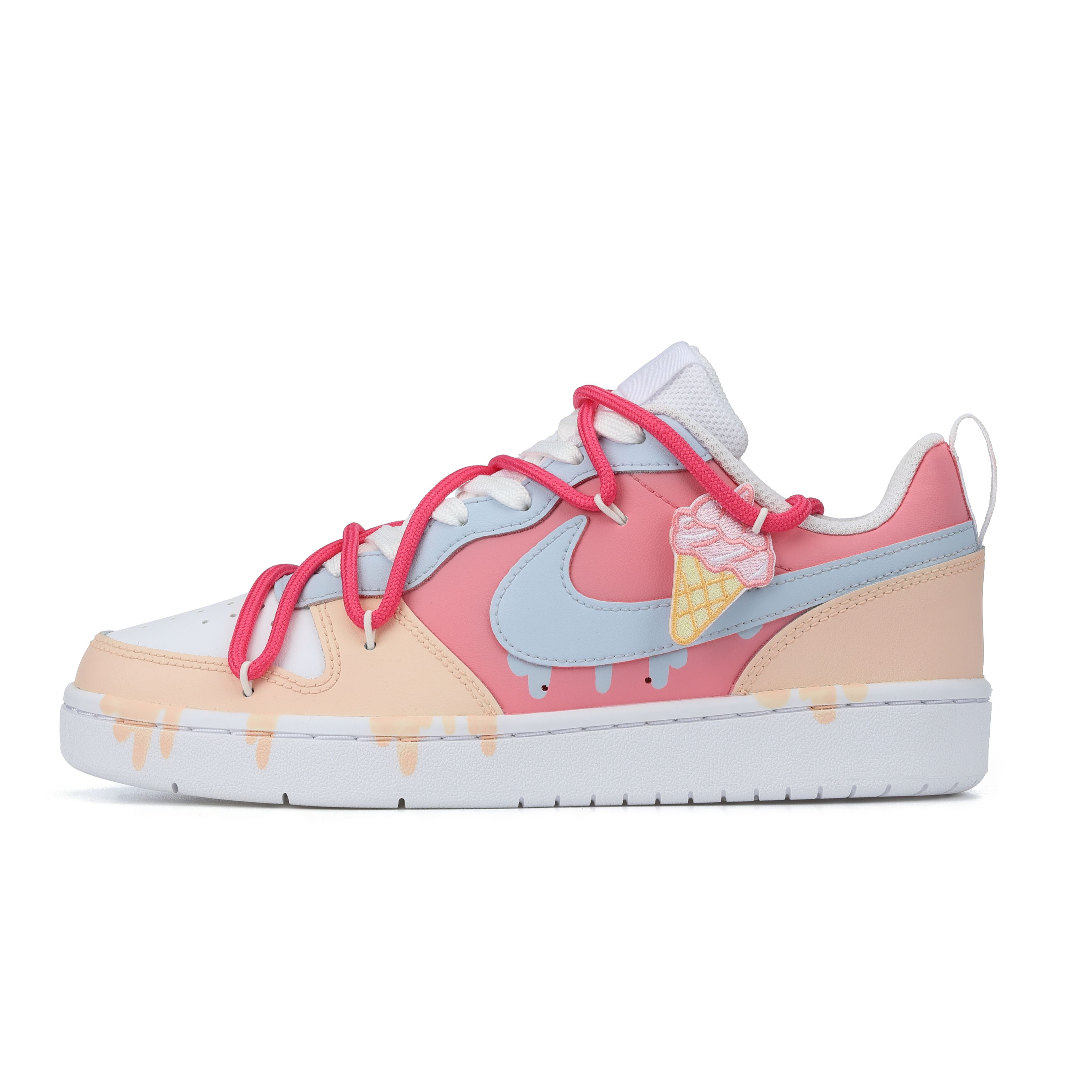 Buy 나이키 코트 버로우 로우 "아이스크림 마카롱" (57 characters) BQ5448-100（Team144-融化冰激凌）