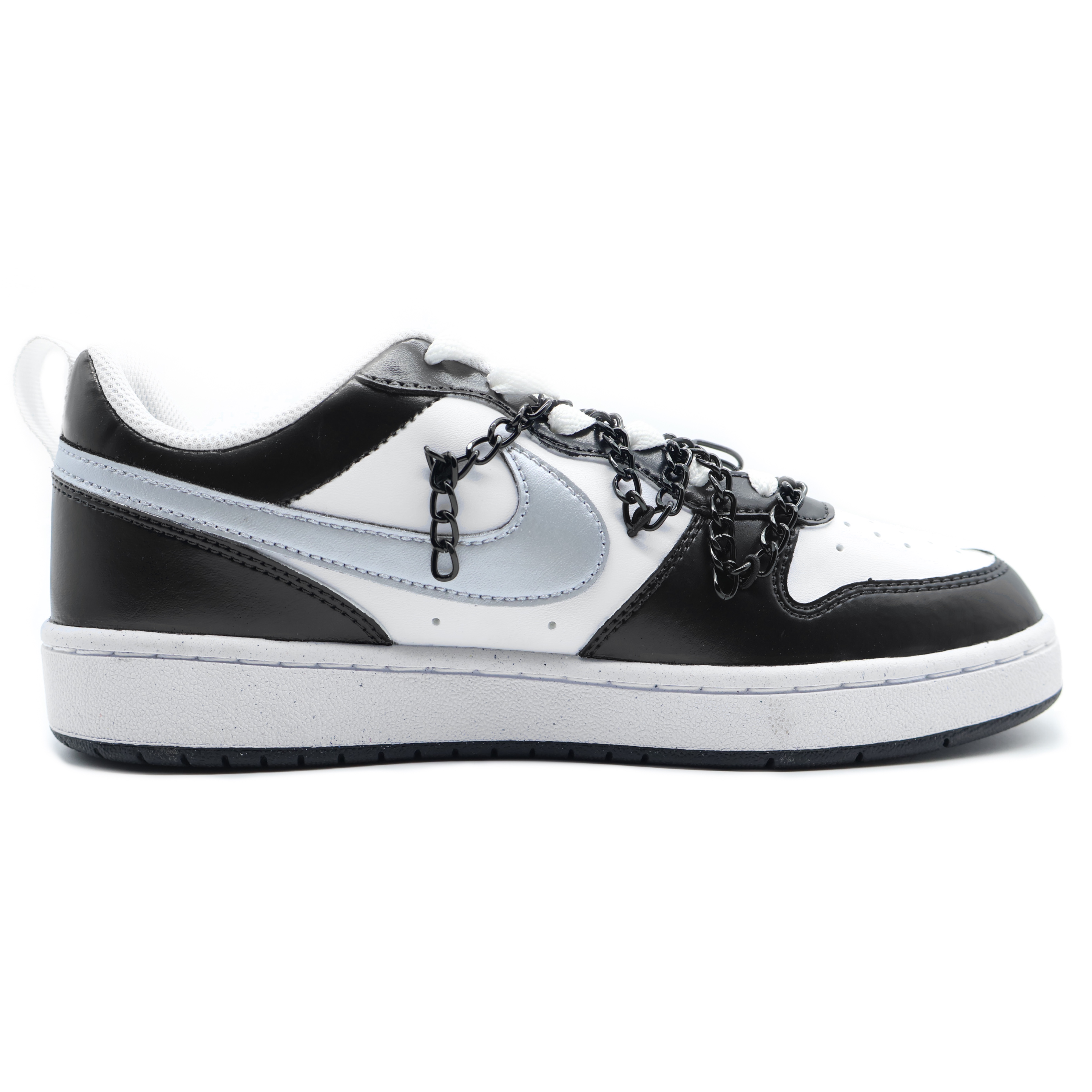 Shop [Kasut Tersuai] Nike Court Borough Low 'Grafiti Hitam Metalik' DV5456-104（Team155-XB）