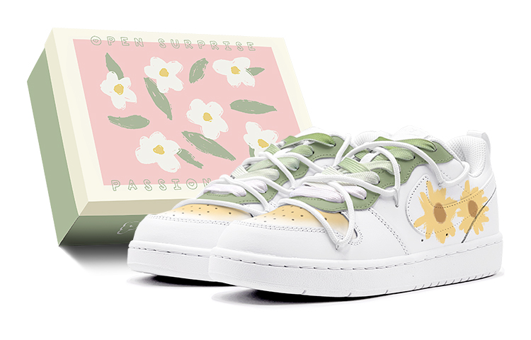 [Custom Shoes] Nike Court Borough Low 'Midsummer Sunflower Yellow-Green'
