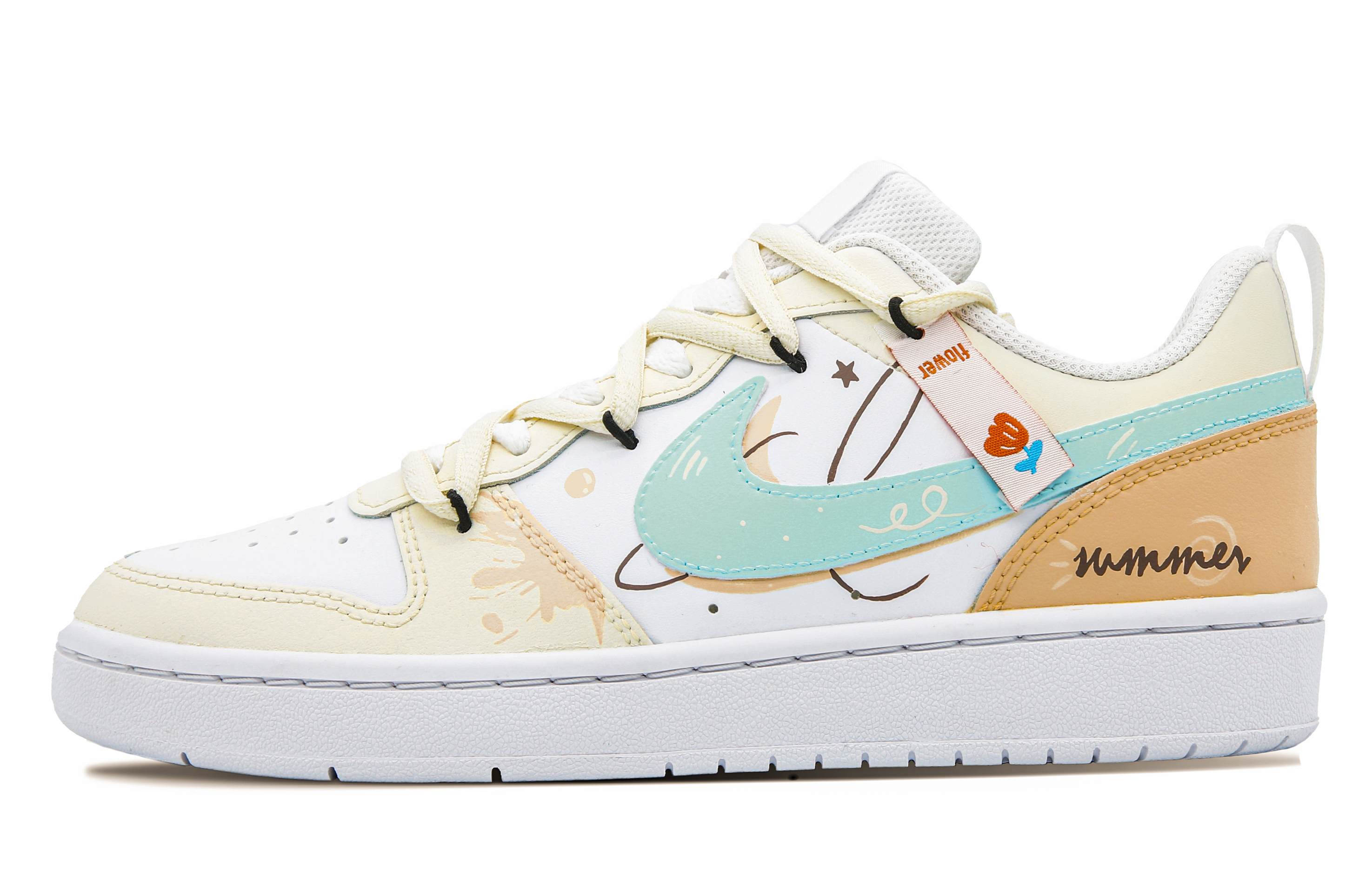 Buy 【定製球鞋】 Nike Court Borough Low 茫茫薄荷 特殊鞋盒 小清新 低筒 板鞋 GS 黃橙