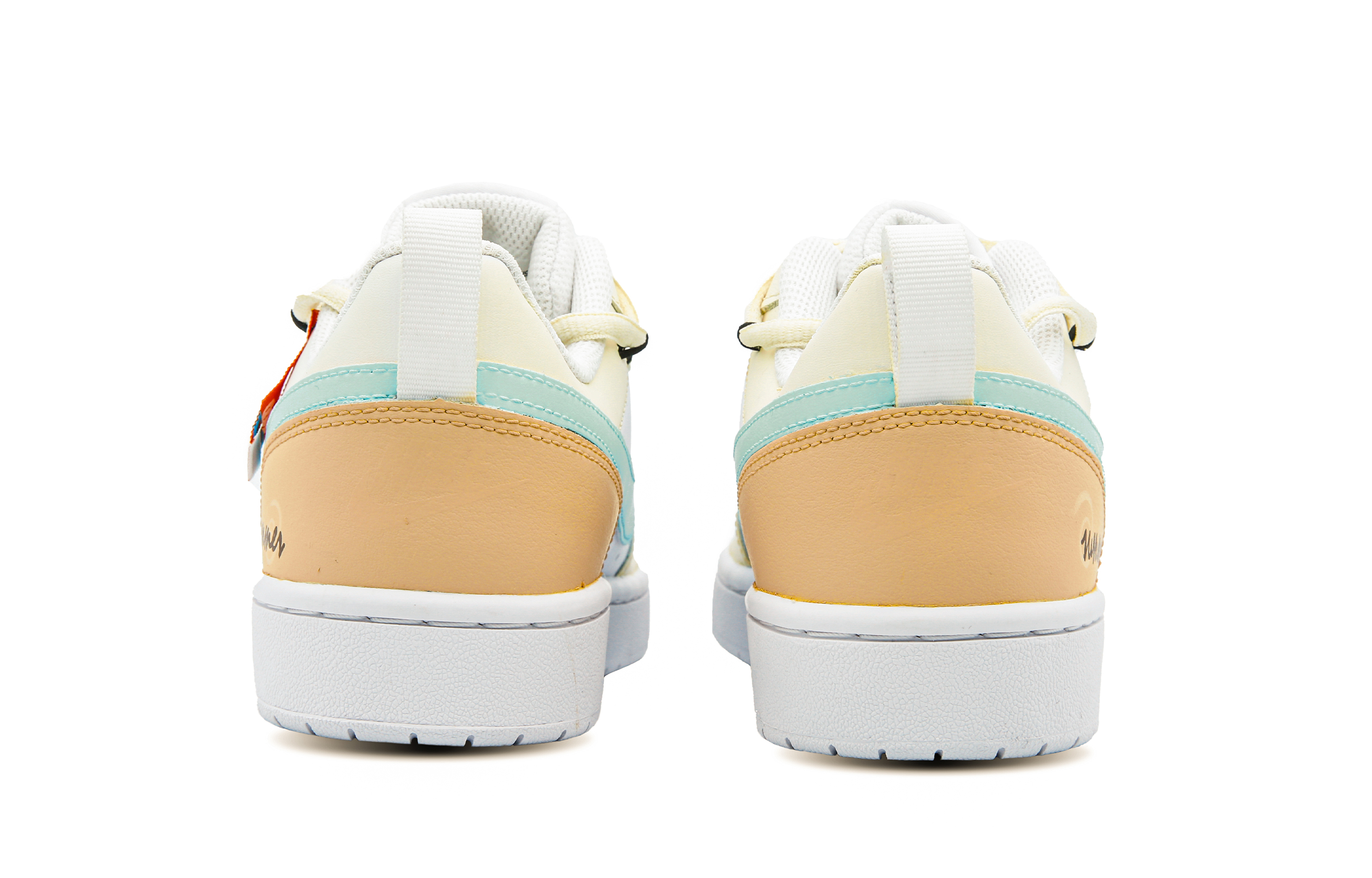 Shop 【定製球鞋】 Nike Court Borough Low 茫茫薄荷 特殊鞋盒 小清新 低筒 板鞋 GS 黃橙