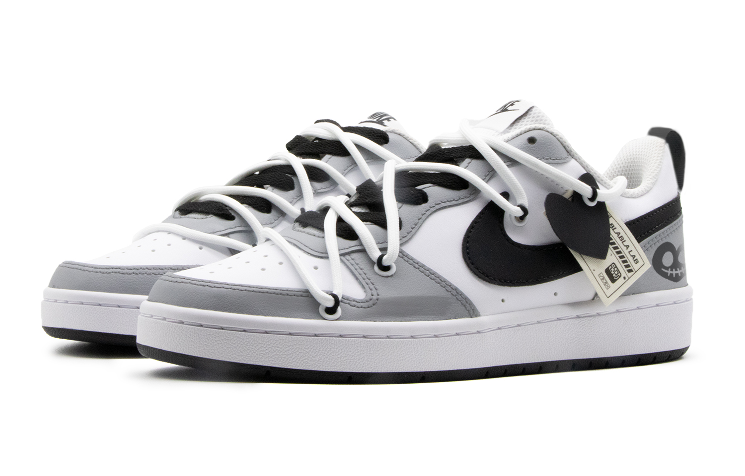 Lookbook 【訂製球鞋】Nike Court Borough Low 薄荷 戶外 小眾清新 簡約風愛心 低筒 板鞋 GS 黑白灰