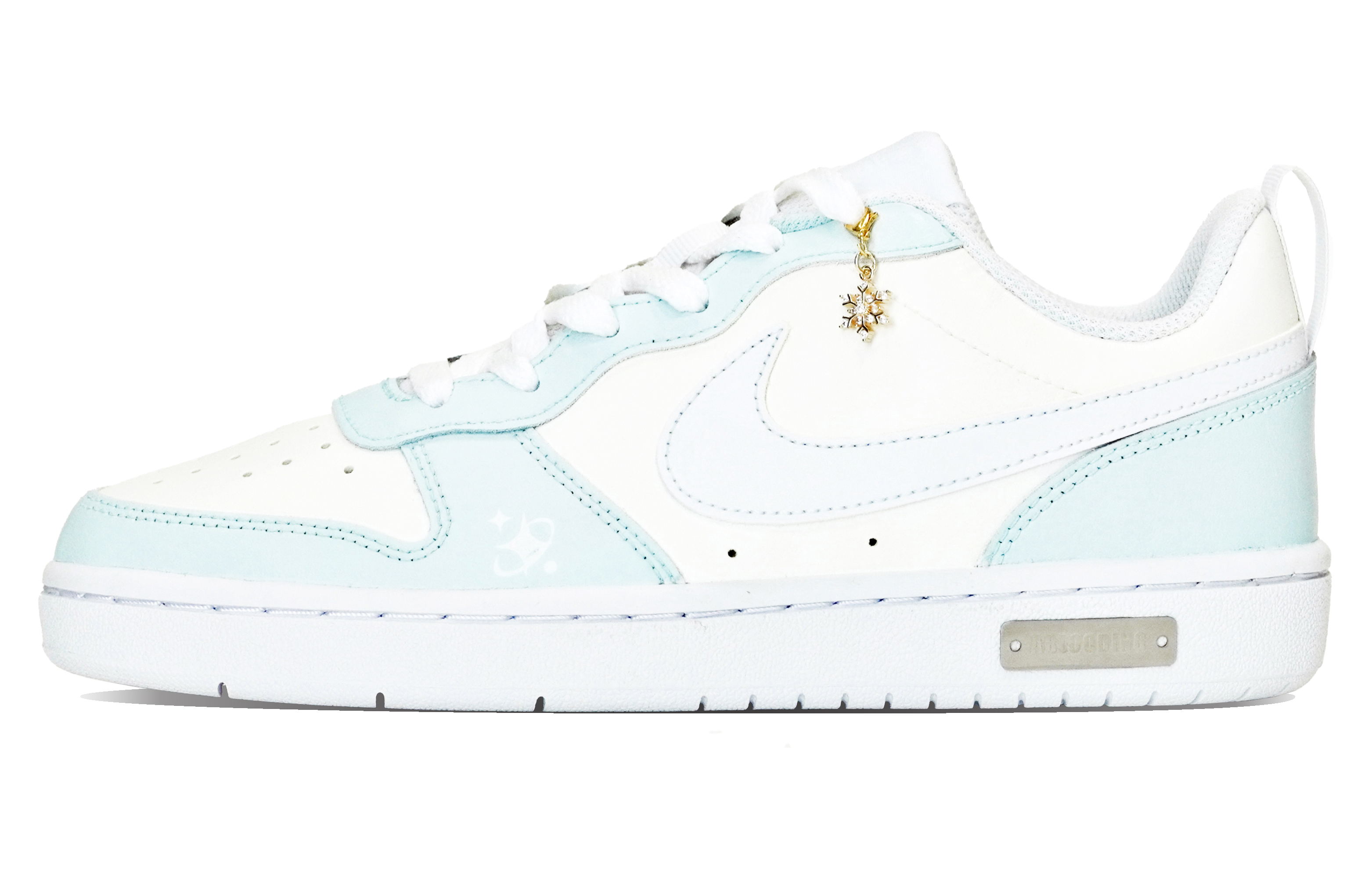 Buy [Kasut Custom] Nike Court Borough Low 'Hijau Mint Bintang Sekeliling' BQ5448-100(Team14-薄荷奶绿S-Box)