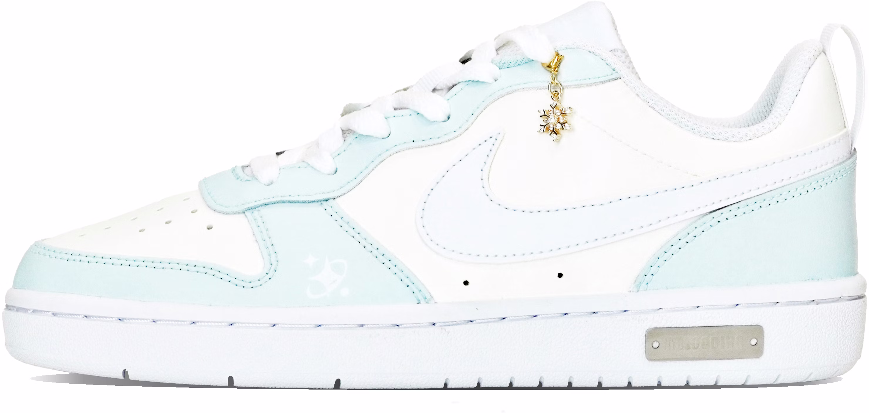 custom-shoes-nike-court-borough-low-mint-milk-green-star-surround