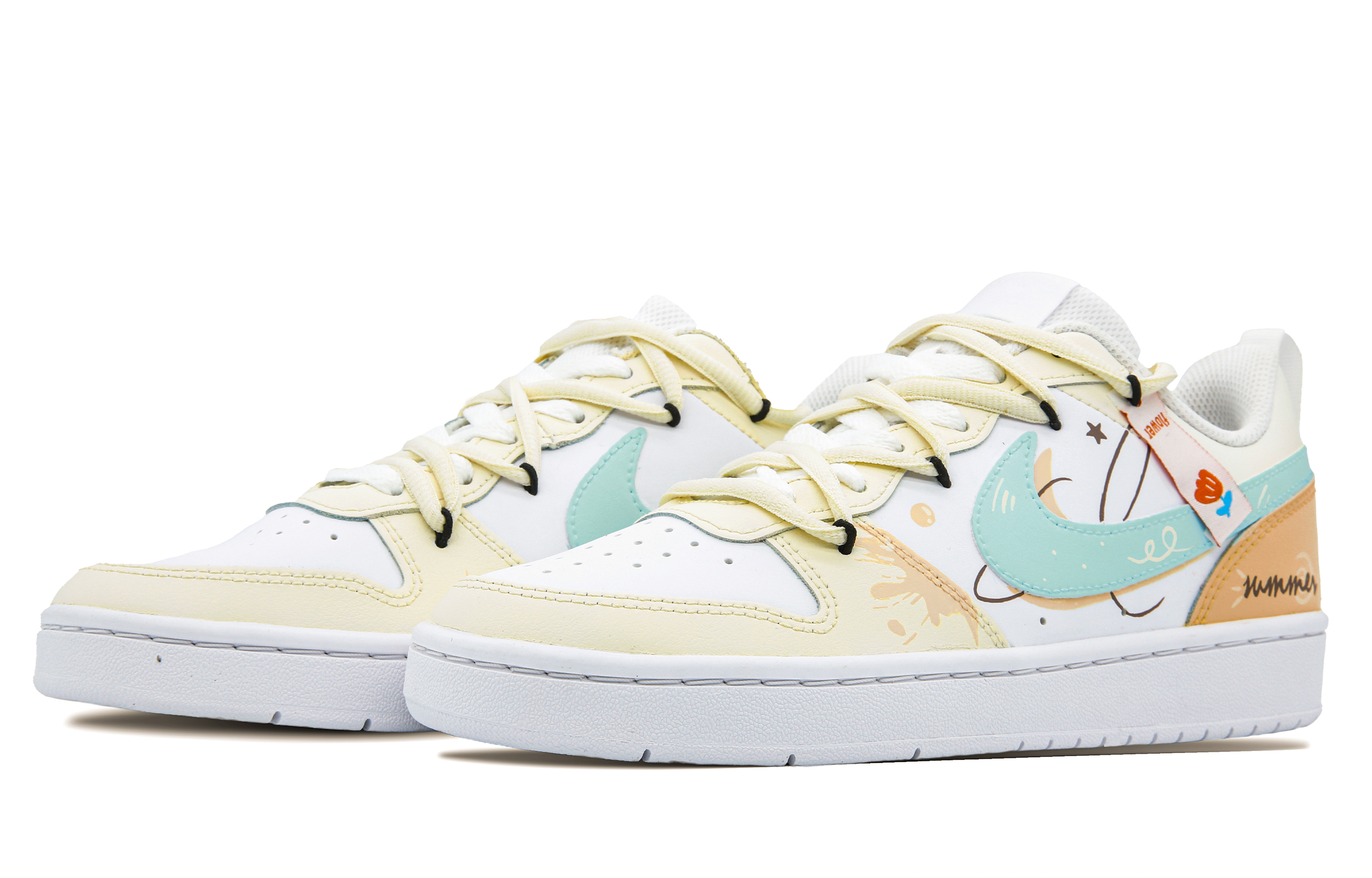 Lookbook [Zapatillas Personalizadas] Nike Court Borough Low 'Misty Mint' BQ5448-100(Team28-女款茫茫薄荷)