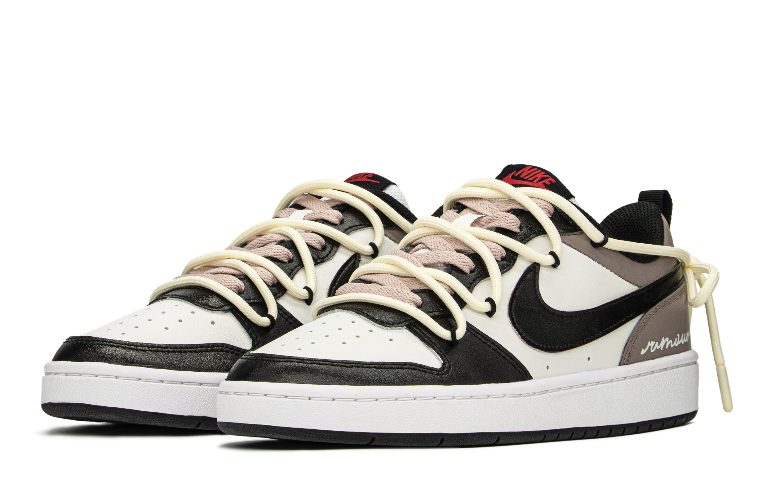 Lookbook [Kasut Custom] Nike Court Borough Low 'Mocha Kopi' BQ5448-110(TeamA-现浪漫摩卡)