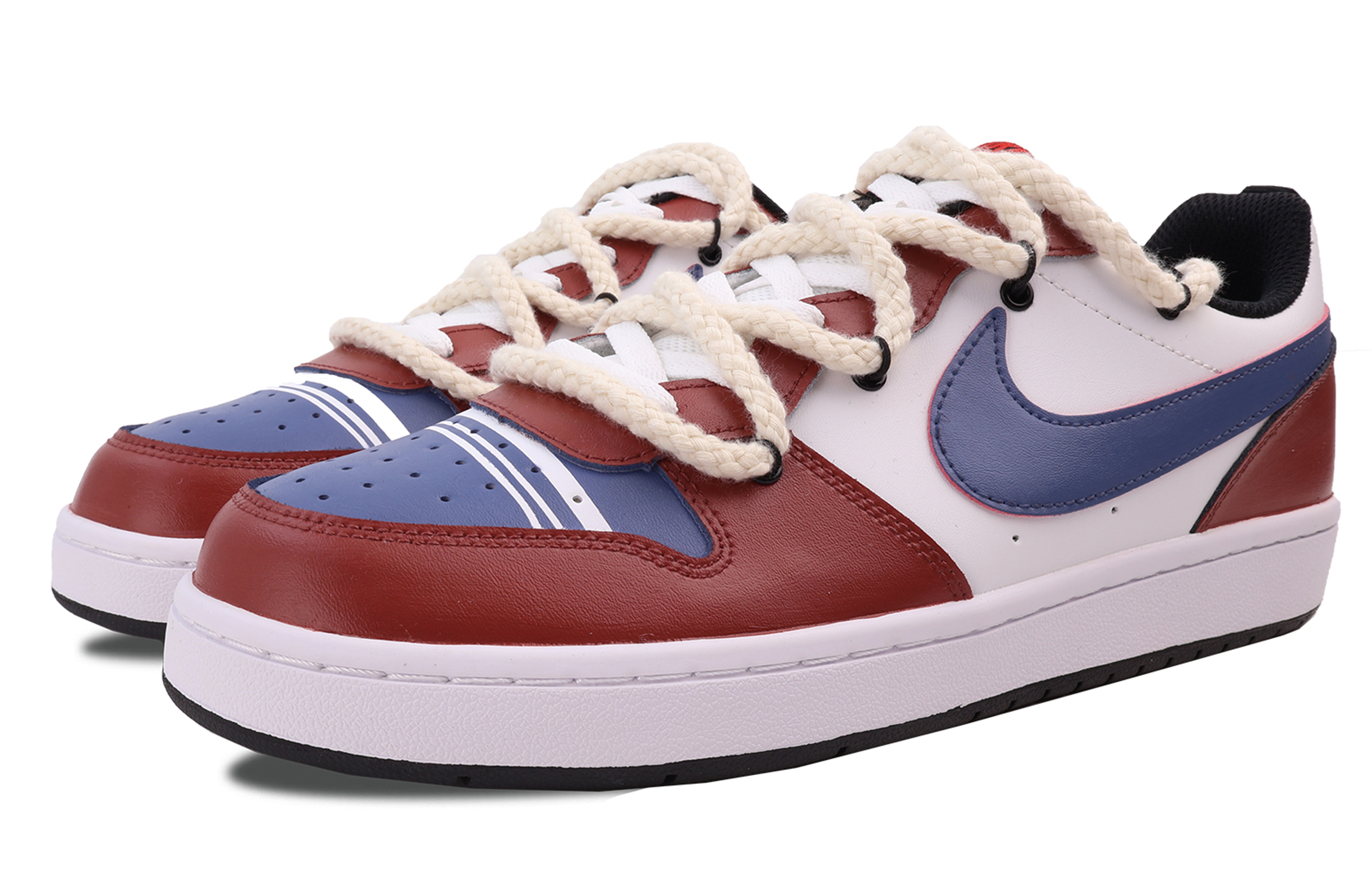 [Custom Shoes] Nike Court Borough Low 'New York Old Story - Black/Red' 圖 3