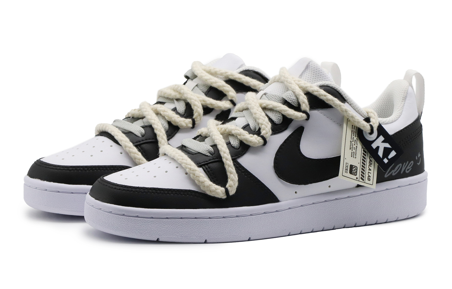 [Custom Shoes] Nike Court Borough Low 'Panda' 圖 4