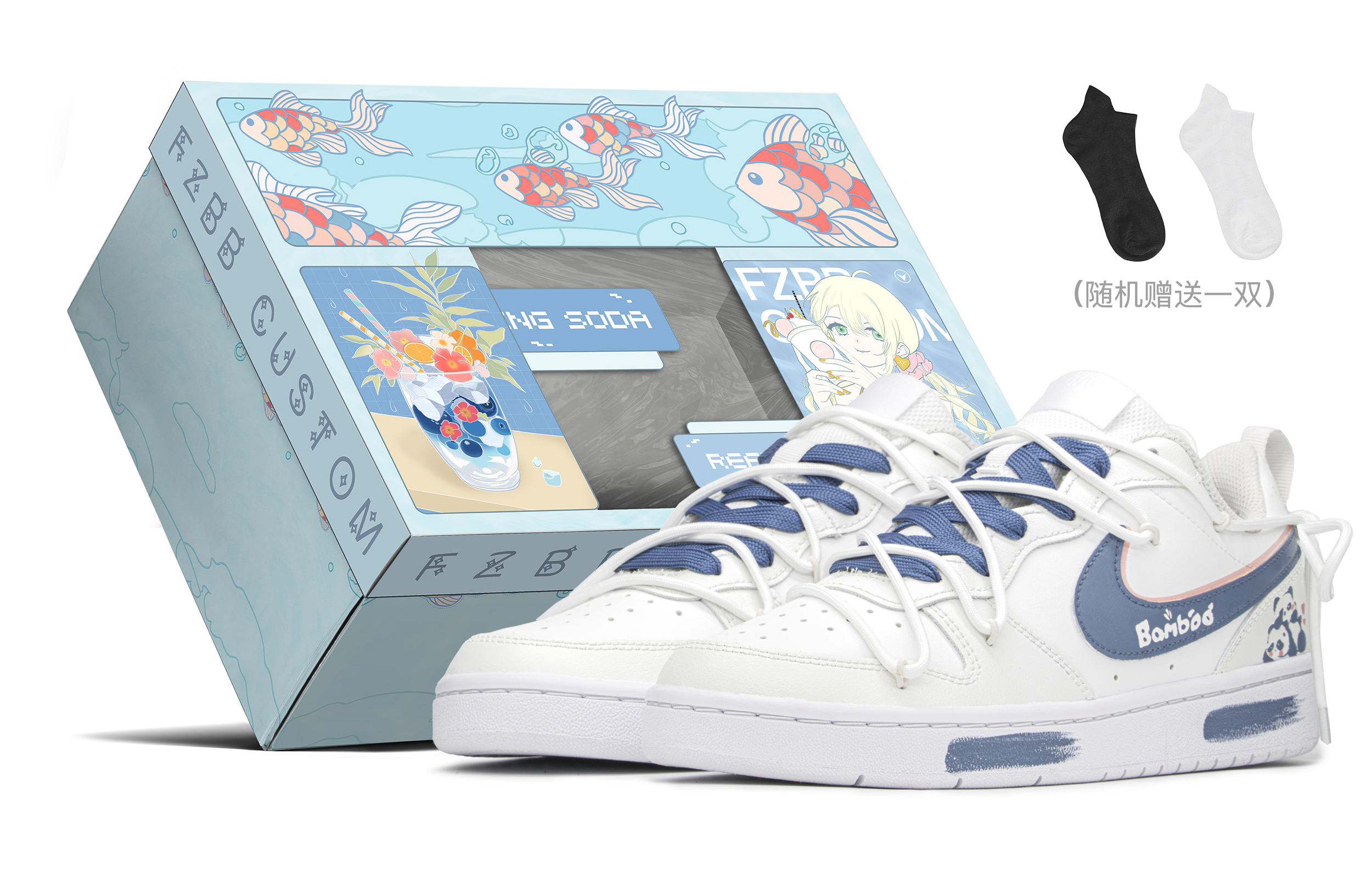 Buy [Kasut Tersuai] Nike Court Borough Low 'Panda Susu Putih' BQ5448-100-459196