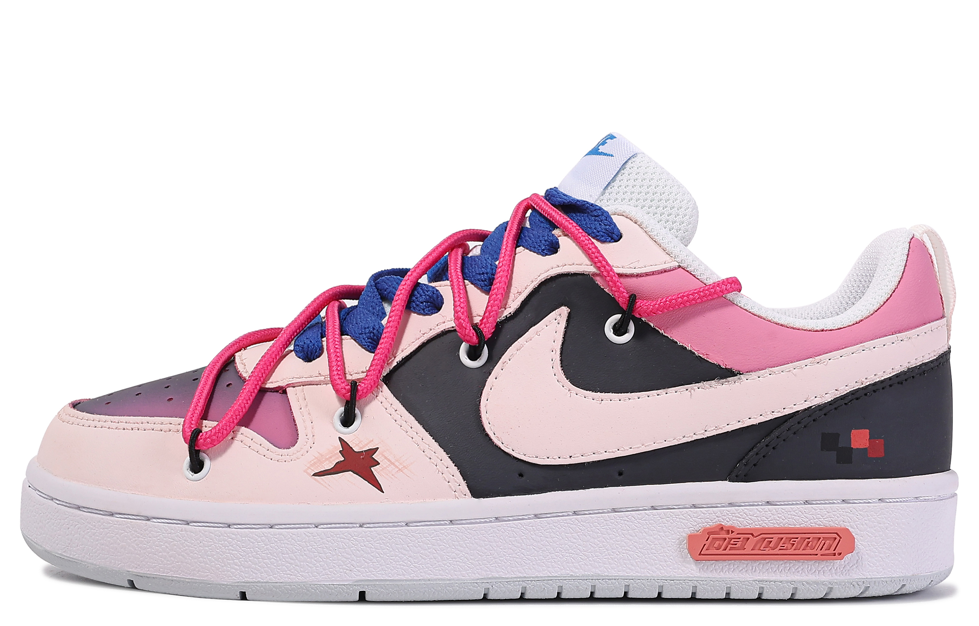 Buy 定制鞋款 Nike Court Borough Low '粉紫黑 达芬奇定制' BQ5448-123(TeamM-受伤小恶魔-BOX)