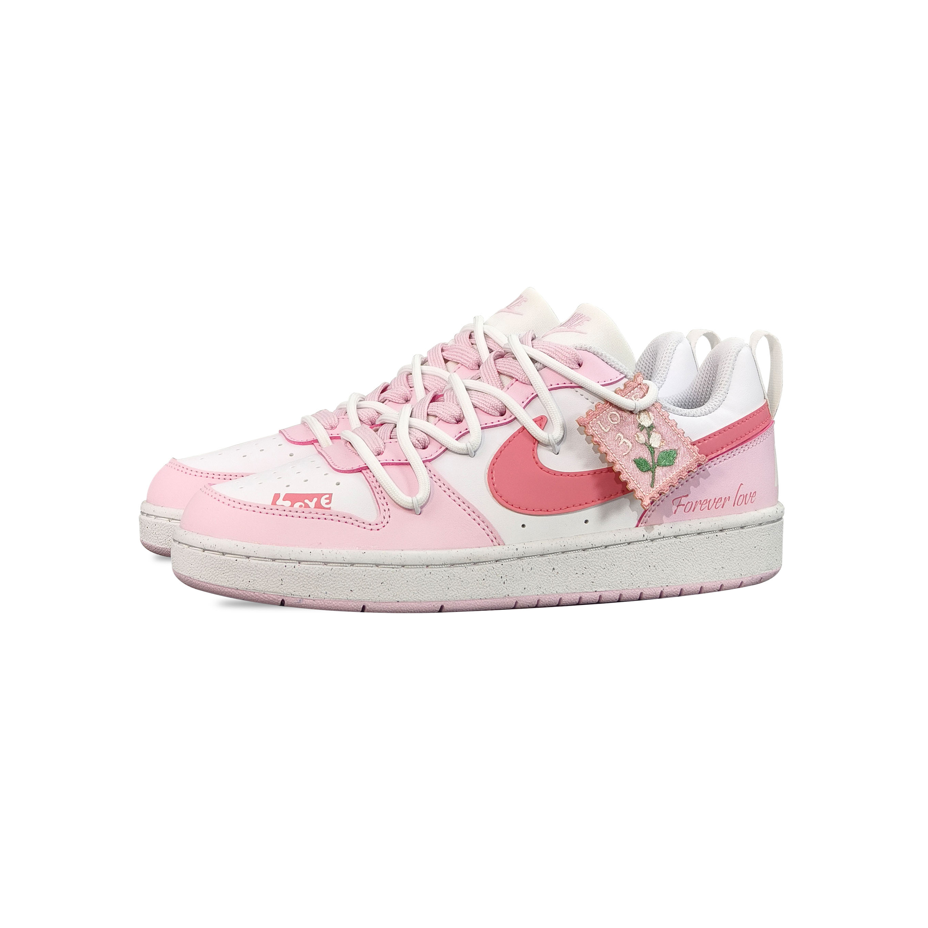 [Custom Shoes] Nike Court Borough Low 'Pink-White' 圖 4