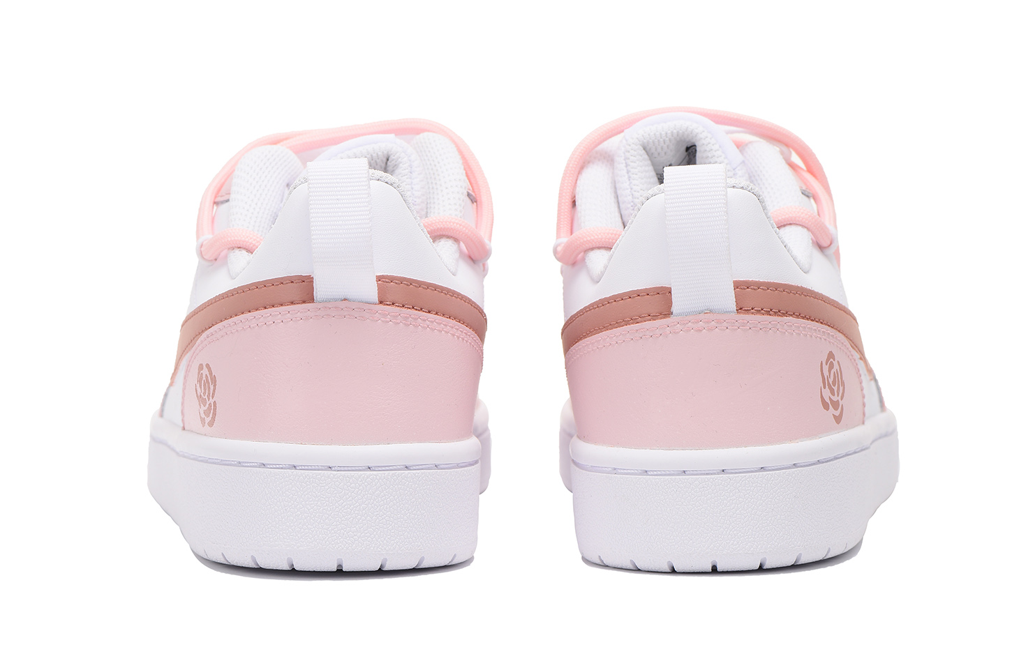 Shop [Sepatu Kustom] Nike Court Borough Low 'Getaran Merah Muda-Putih' BQ5448-100(Team32-女款粉墨)