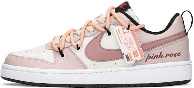 【訂製球鞋】 Nike Court Borough FZBB 減齡主題 舒適 百搭 低筒 板鞋 GS 粉米 Buy 【訂製球鞋】 Nike Court Borough FZBB 減齡主題 舒適 百搭 低筒 板鞋 GS 粉米