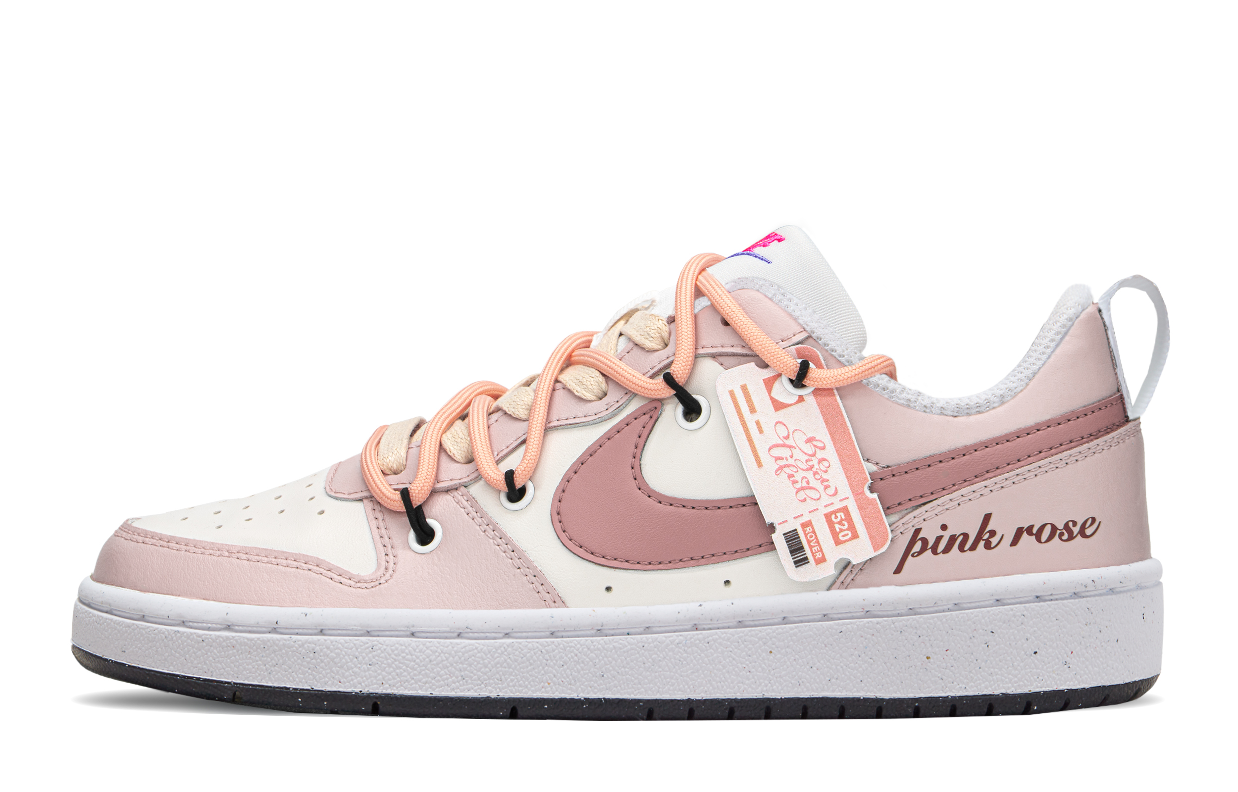 Buy 【定制鞋】耐克 Court Borough Low '粉米色' DV5456-108(TeamA-CB玫瑰粉)