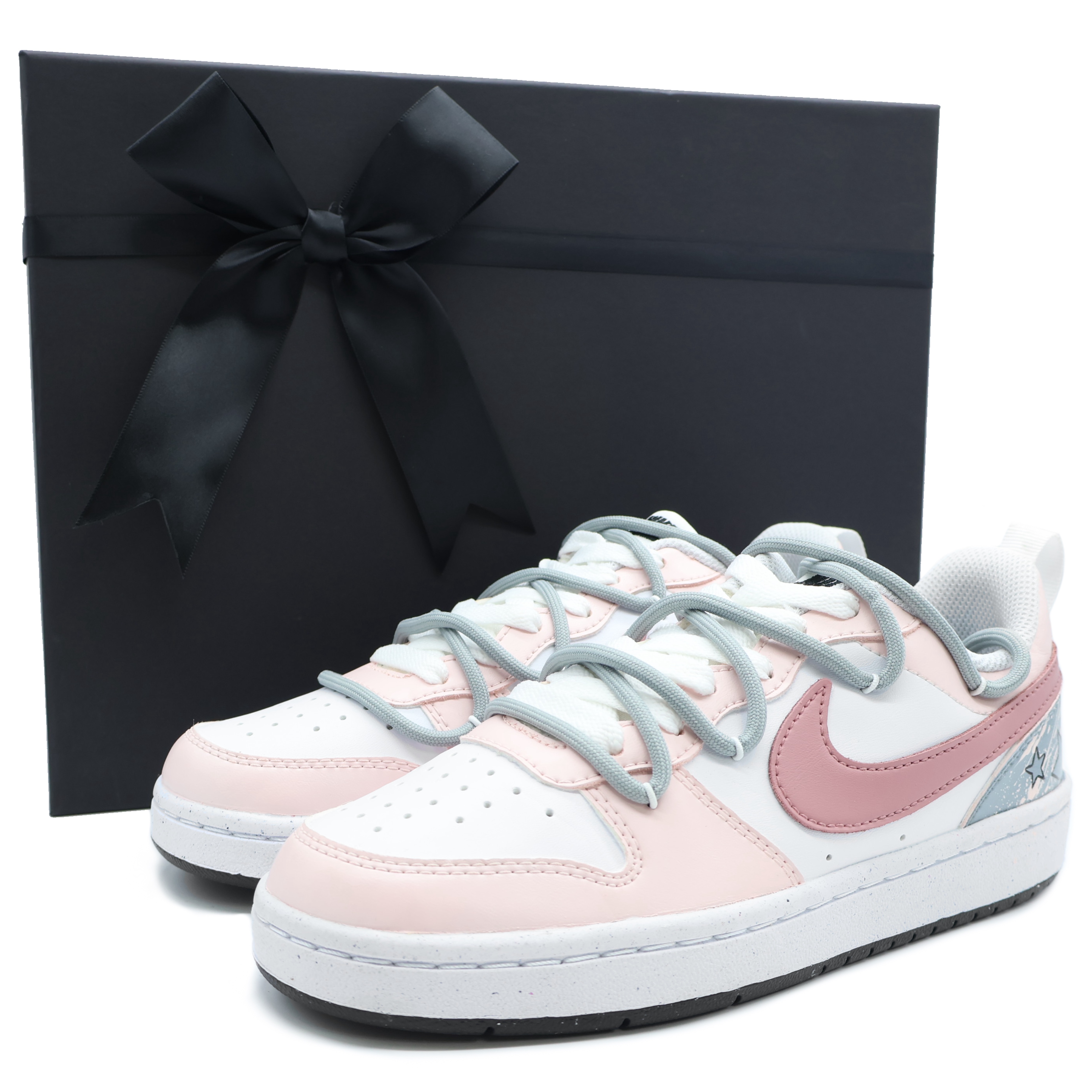 Buy 나이키 코트 보로우 로우 '핑크 멀티 낙서 별' DV5456-104（Team155-KX）