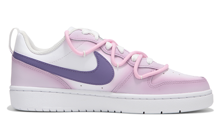 Order [定制鞋款] 耐克Court Borough Low '粉紫热浪' BQ5448-100(Team24-女款粉紫渐变)