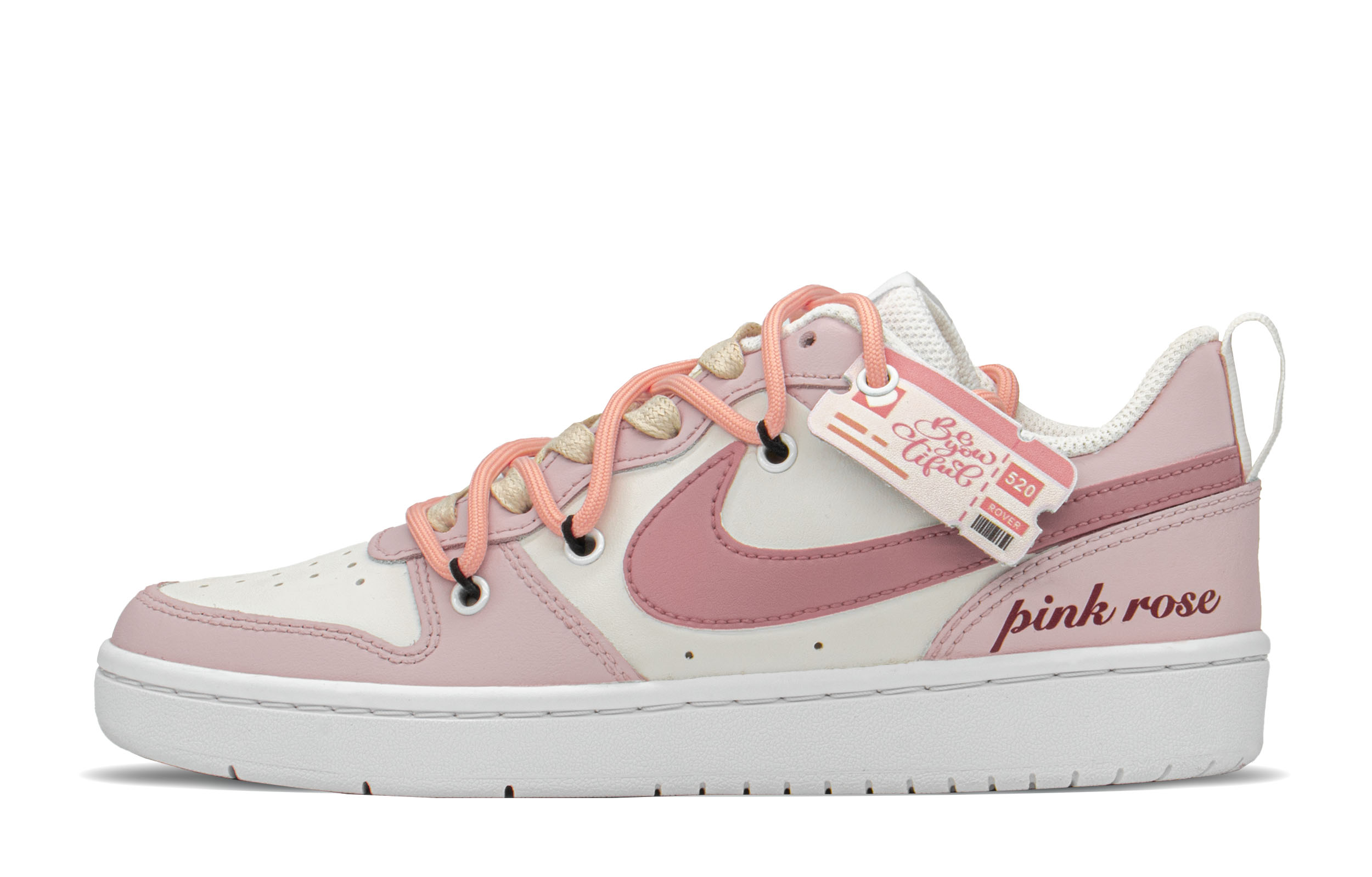 Buy [定制鞋款] 耐克 Court Borough Low '粉红玫瑰' BQ5448-100(TeamA-CB女玫瑰粉)