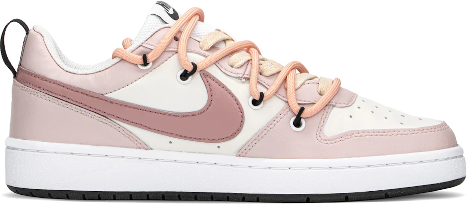 【定製球鞋】Nike Court Borough FZBB 粉紅玫瑰 低筒 板鞋 GS 米白 Order 【定製球鞋】Nike Court Borough FZBB 粉紅玫瑰 低筒 板鞋 GS 米白