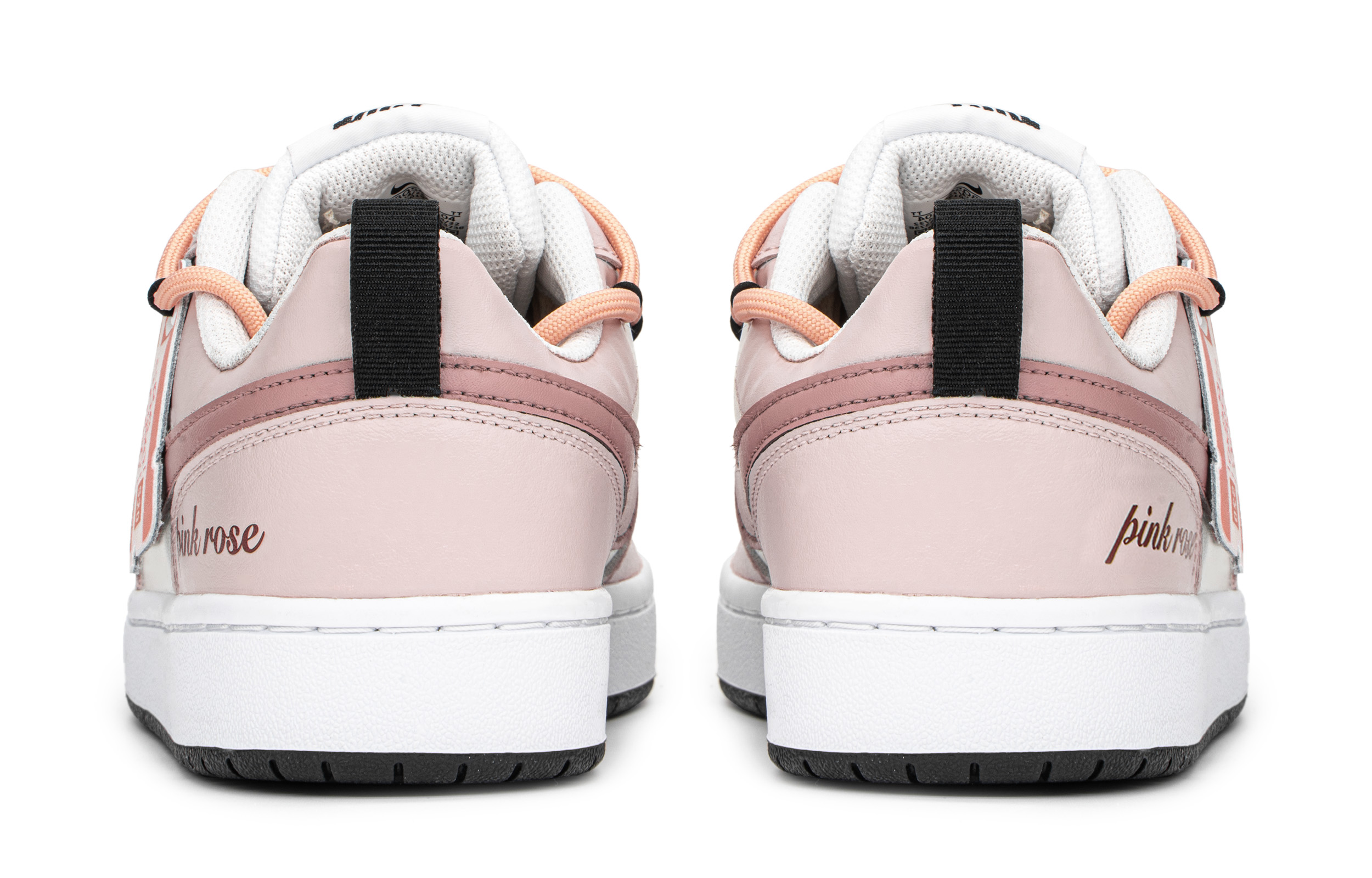 Shop 【定製球鞋】Nike Court Borough FZBB 粉紅玫瑰 低筒 板鞋 GS 米白