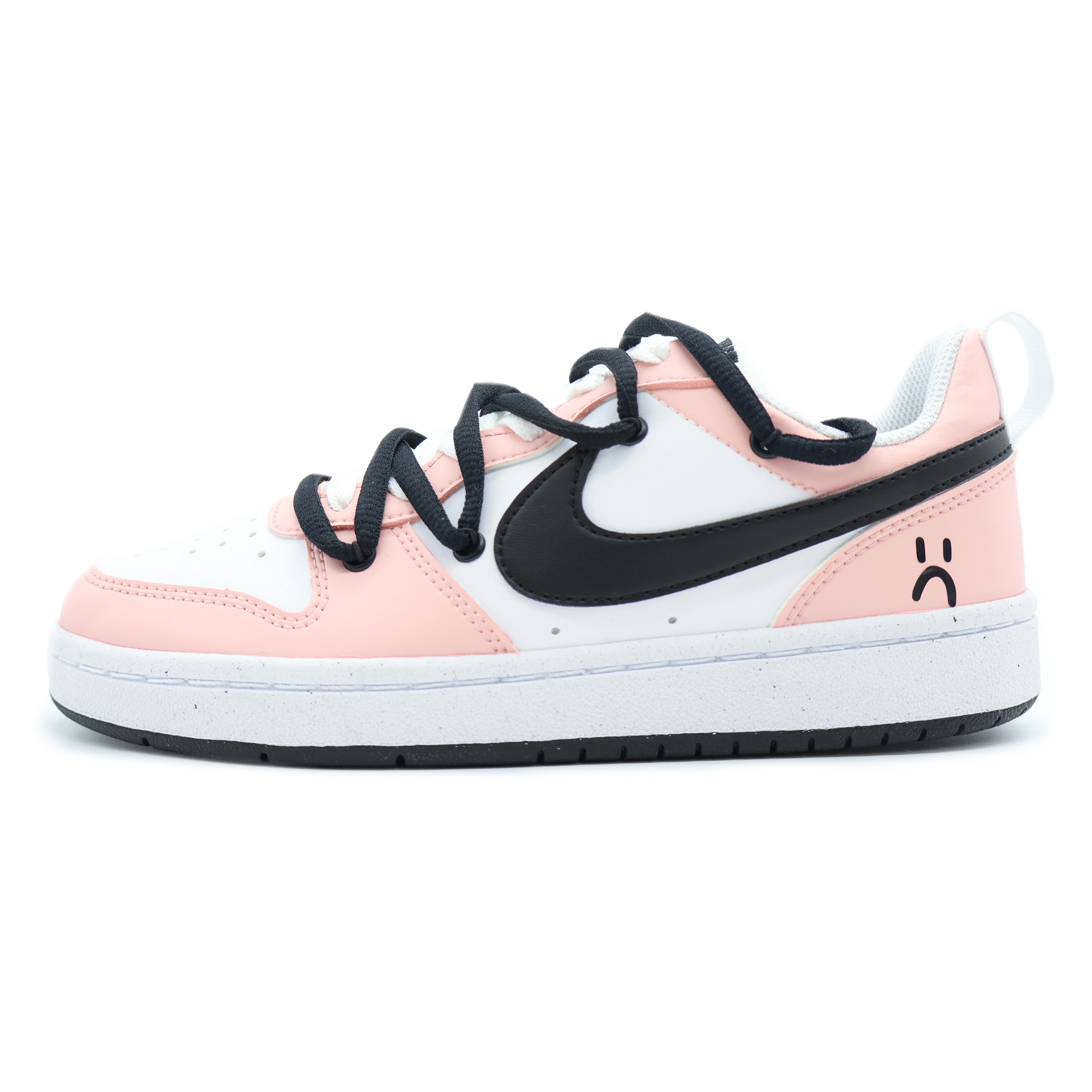 Lookbook 【定制鞋】耐克Court Borough Low '粉色笑脸涂鸦' DV5456-104（Team155-YKL）