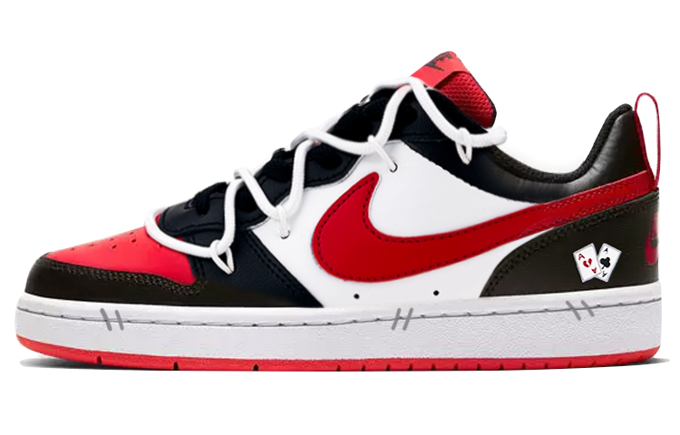 Buy Zapatillas Nike Court Borough Low 'Dibujos Póker Negro Rojo' BQ5448-007(Team47-女款court扑克)
