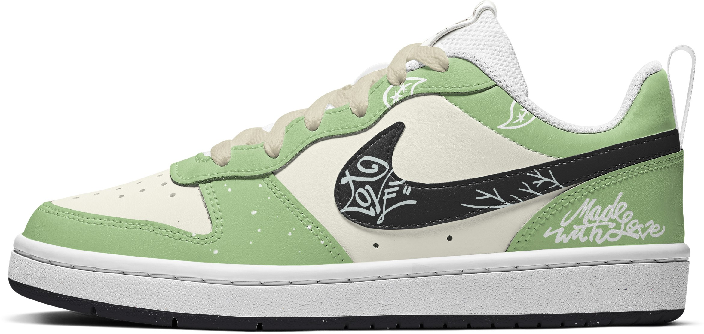 custom-shoes-nike-court-borough-low-powerpuff-girls-black-green