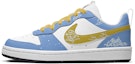 Order 【訂製球鞋】 Nike Court Borough系列 減齡愛情 腰果花 潮流 街頭 飛天女警 泡泡 低筒 板鞋 GS 藍黃