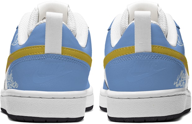 【訂製球鞋】 Nike Court Borough系列 減齡愛情 腰果花 潮流 街頭 飛天女警 泡泡 低筒 板鞋 GS 藍黃 Purchase 【訂製球鞋】 Nike Court Borough系列 減齡愛情 腰果花 潮流 街頭 飛天女警 泡泡 低筒 板鞋 GS 藍黃