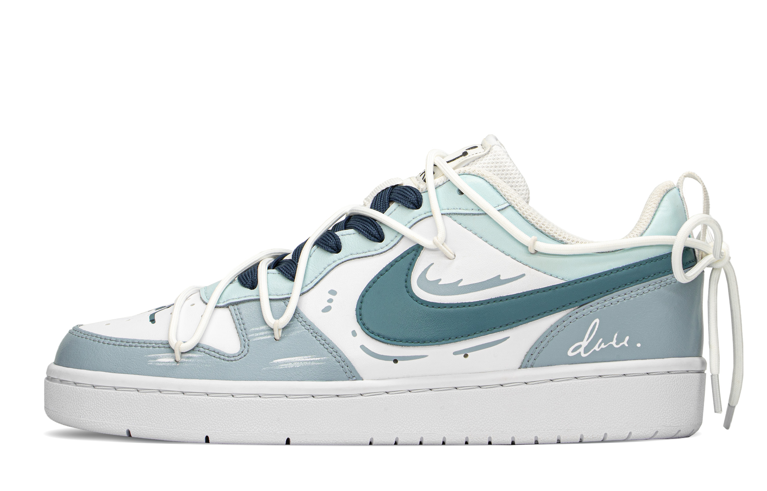 [Custom Shoes] Nike Court Borough Low 'PRM Blue White'