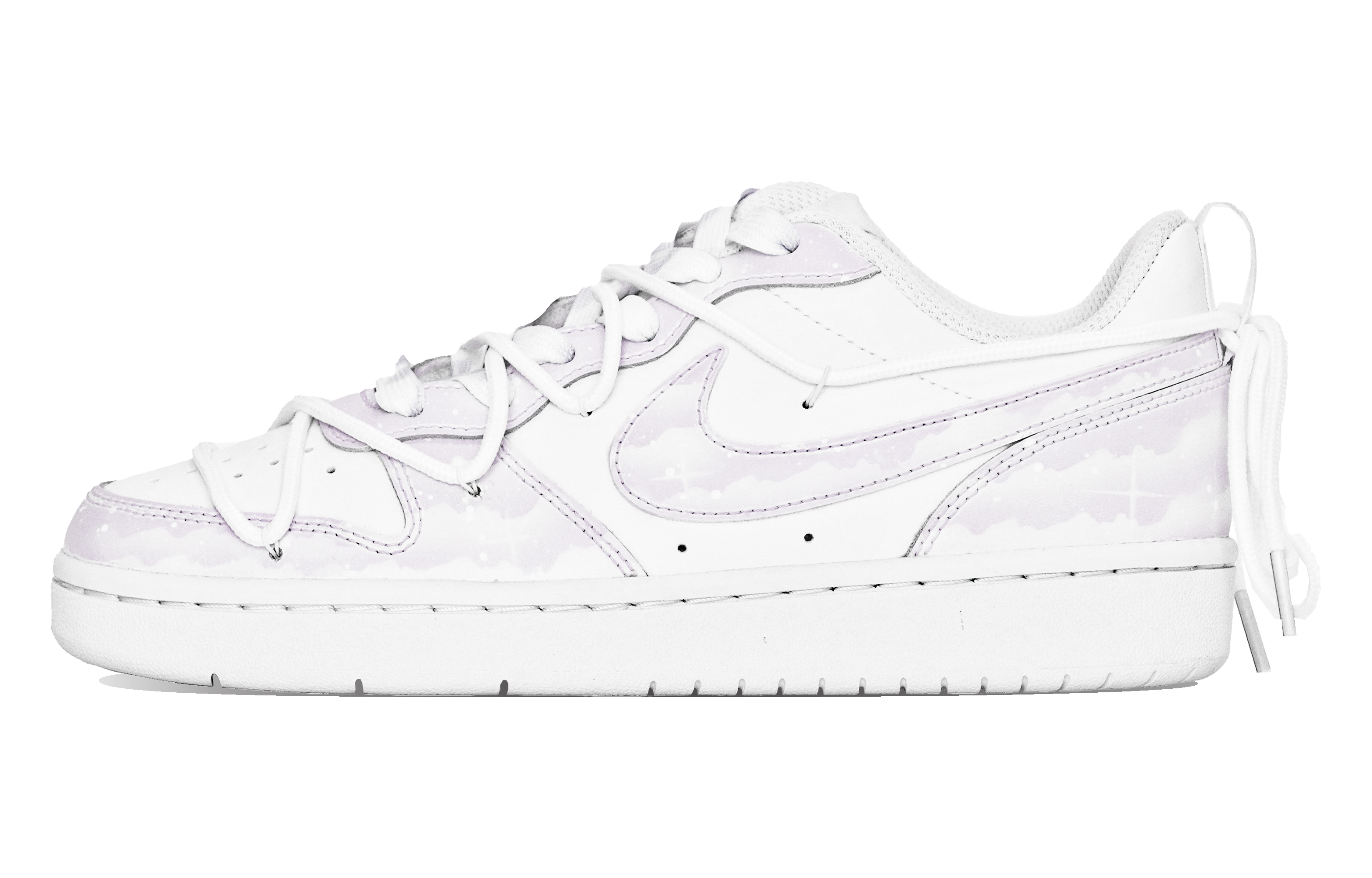 Order [Zapatillas Personalizadas] Nike Court Borough Low 'Purple Abyss' BQ5448-100(Team14-解构紫星S-Box)