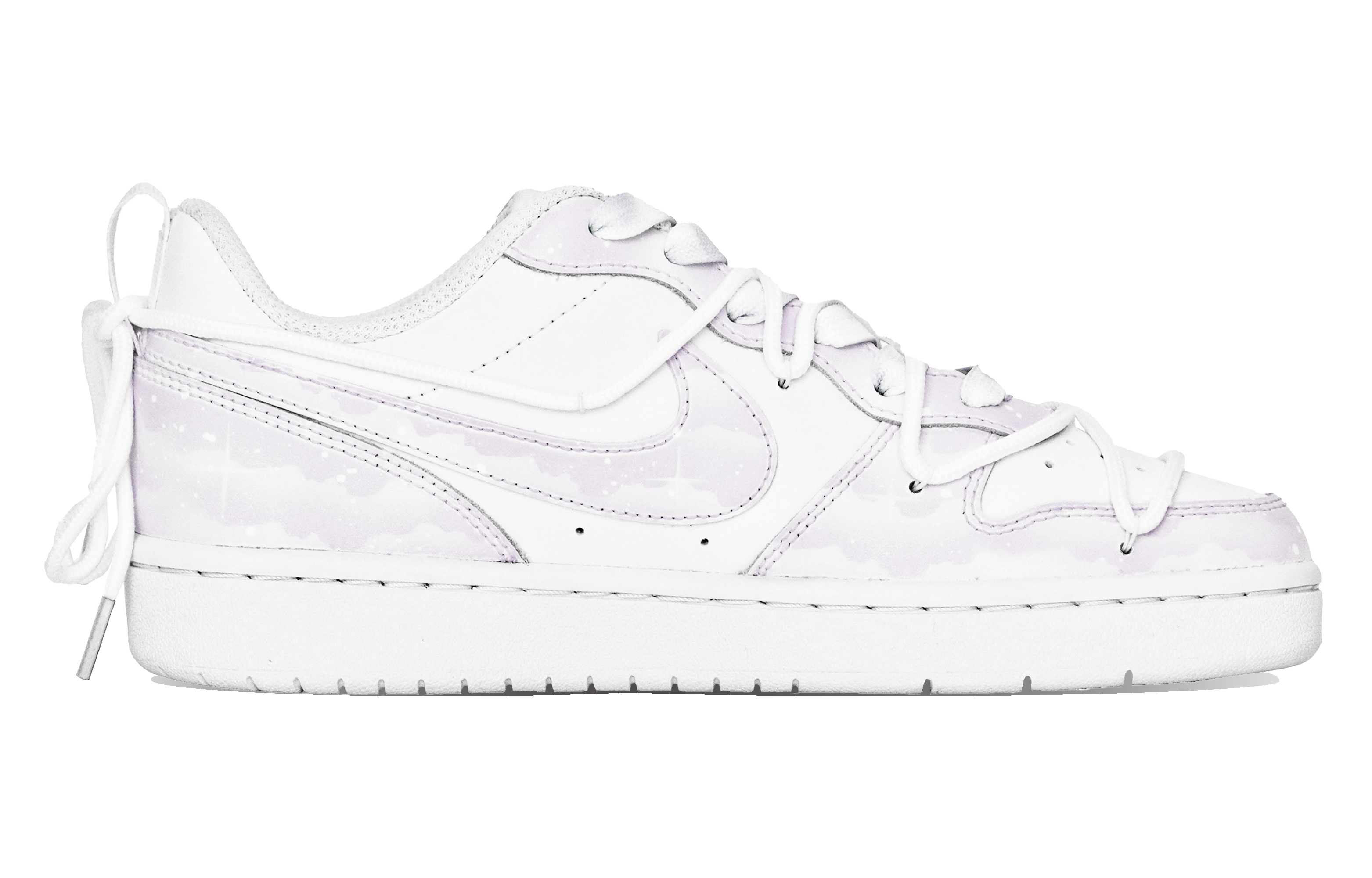 Lookbook [Zapatillas Personalizadas] Nike Court Borough Low 'Purple Abyss' BQ5448-100(Team14-解构紫星S-Box)