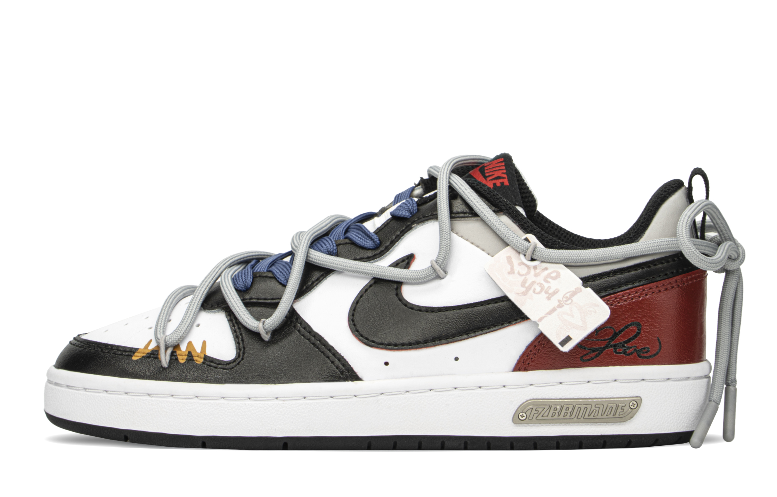 [Custom Shoes] Nike Court Borough Low 'Red Black Heart'