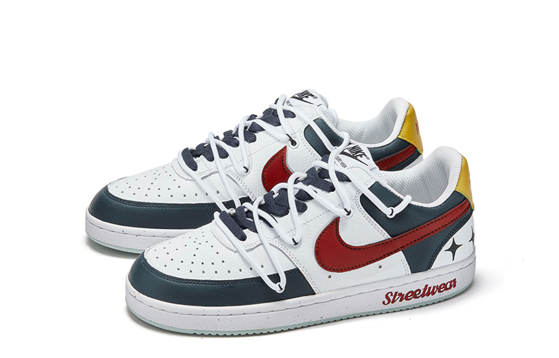 Purchase [Zapatos Personalizados] Nike Court Borough Low 'Rojo Blanco Azul Panda' DH2987-110(Team202-学院派)