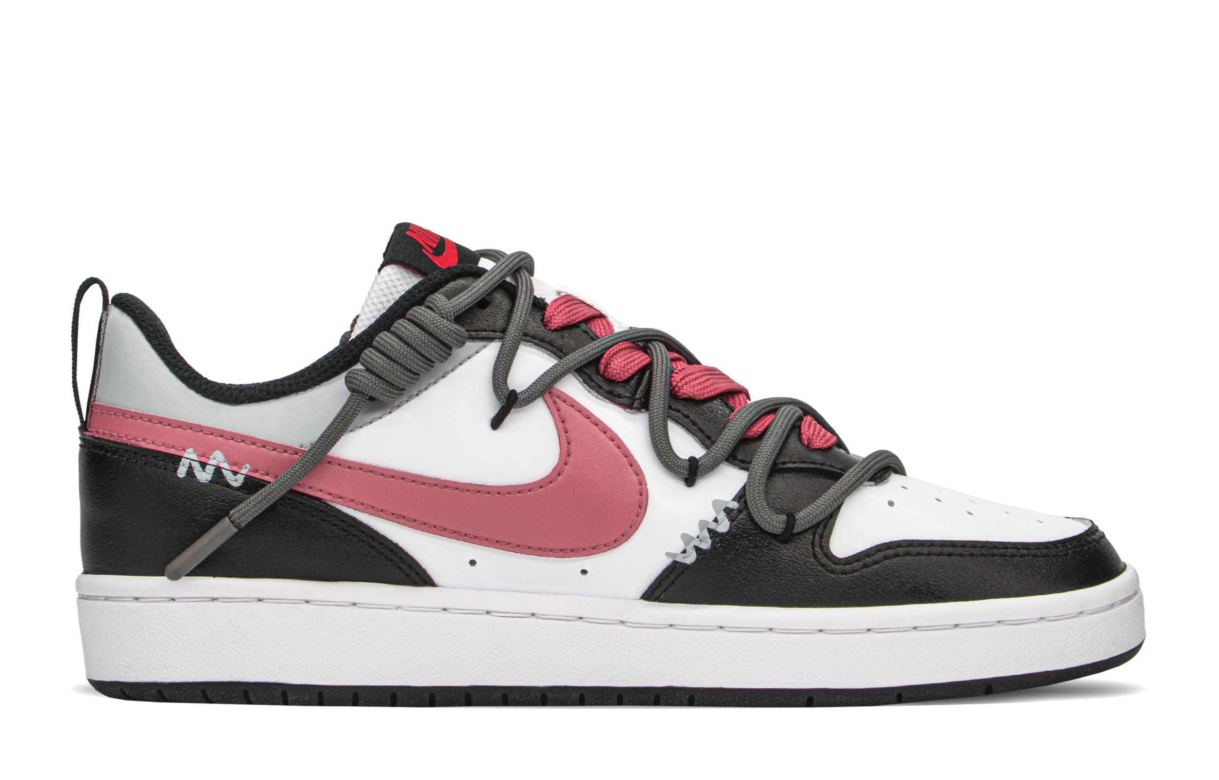 Order [カスタムシューズ] ナイキ コートボロー ロー 'ロマンティック ブラック-ピンク' BQ5448-110(TeamA-爱情旋律)