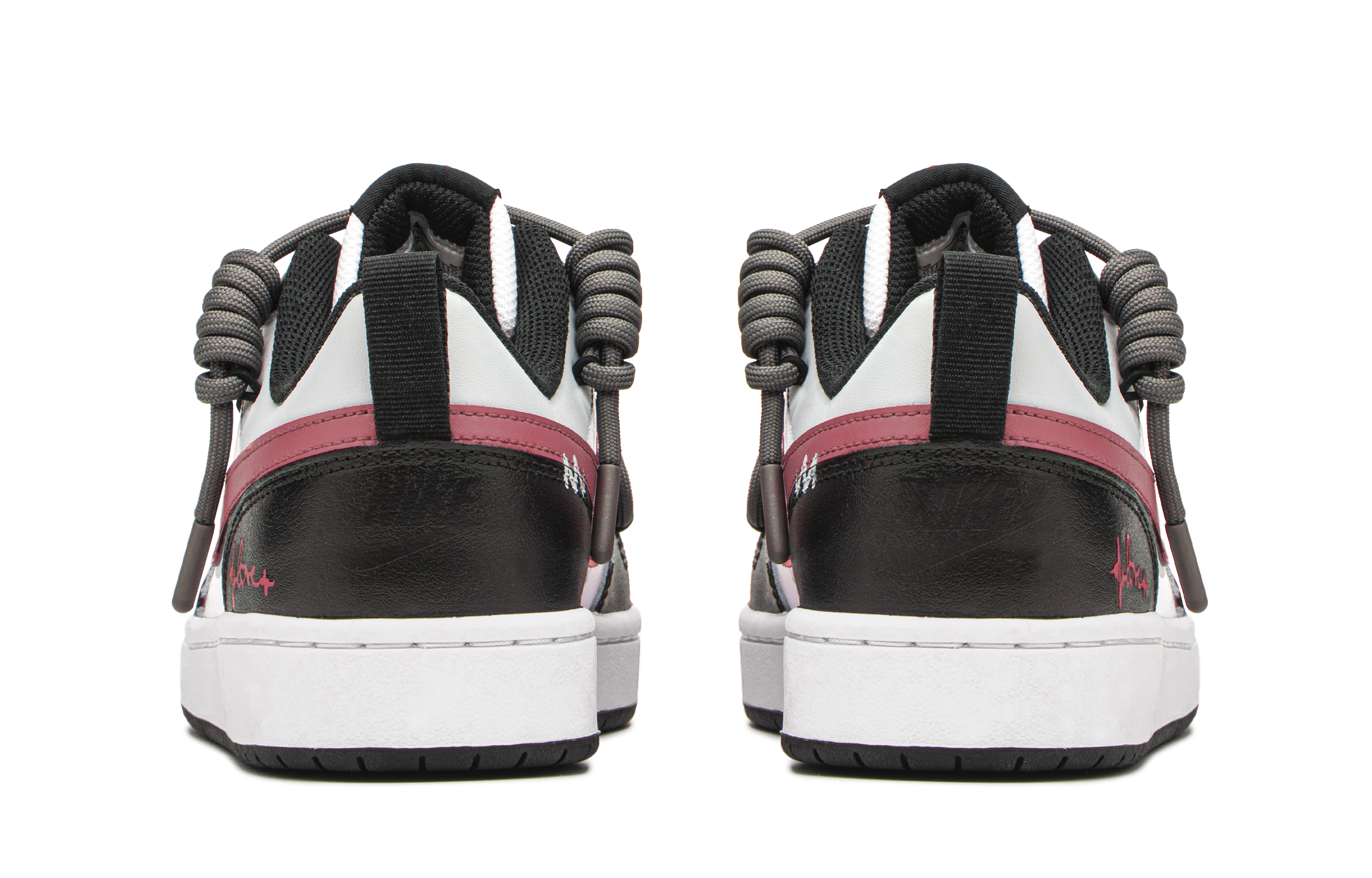 Shop [カスタムシューズ] ナイキ コートボロー ロー 'ロマンティック ブラック-ピンク' BQ5448-110(TeamA-爱情旋律)