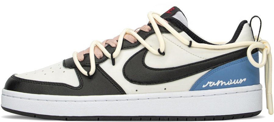 【訂製球鞋】 Nike Court Borough FZBB 減齡主題 浪漫深空壹 低筒 板鞋 GS 黑藍 Buy 【訂製球鞋】 Nike Court Borough FZBB 減齡主題 浪漫深空壹 低筒 板鞋 GS 黑藍