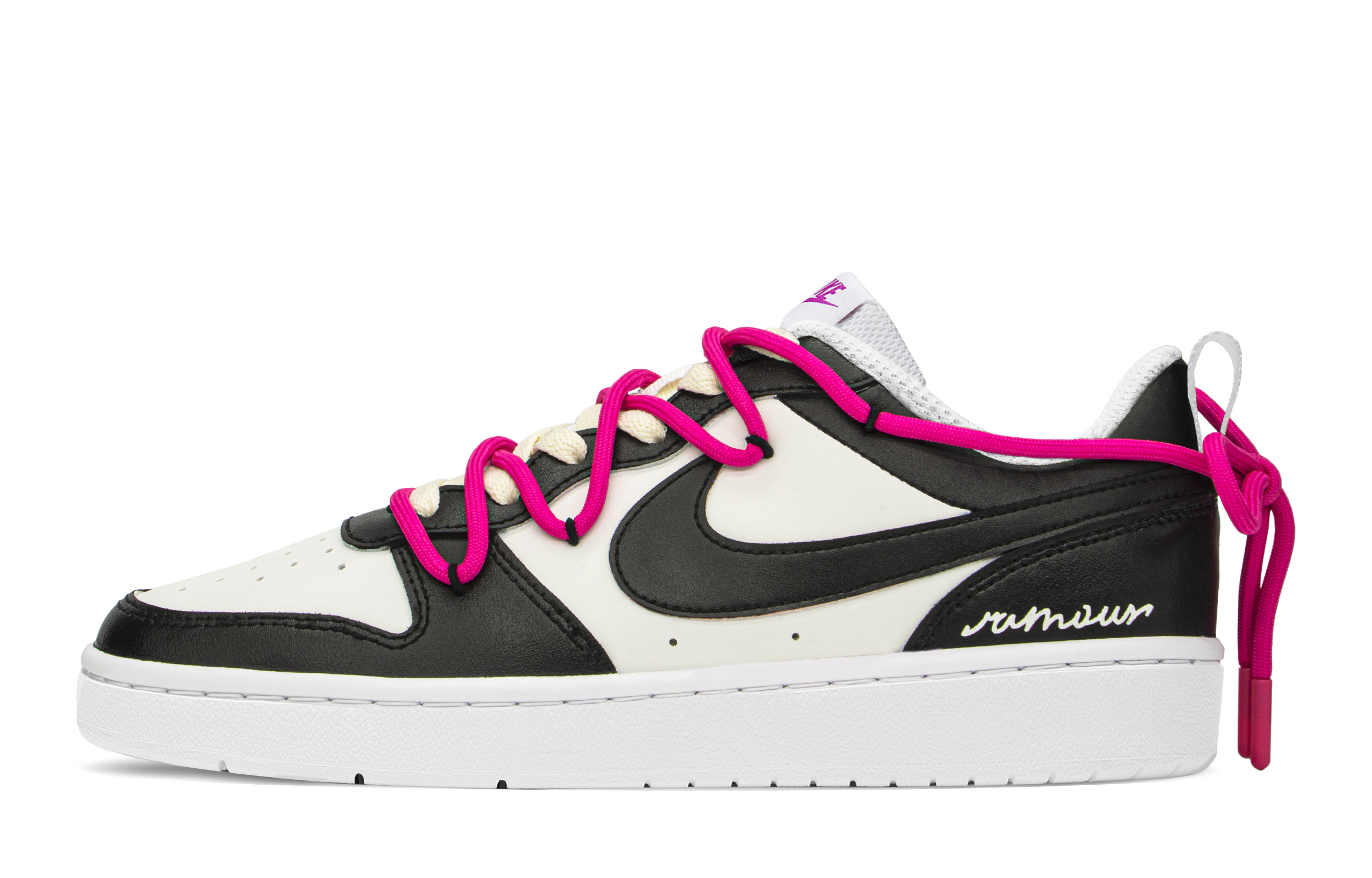 Buy [Sepatu Custom] Nike Court Borough Low 'Romantic Panda' DQ5979-100(TeamA-浪漫熊猫)