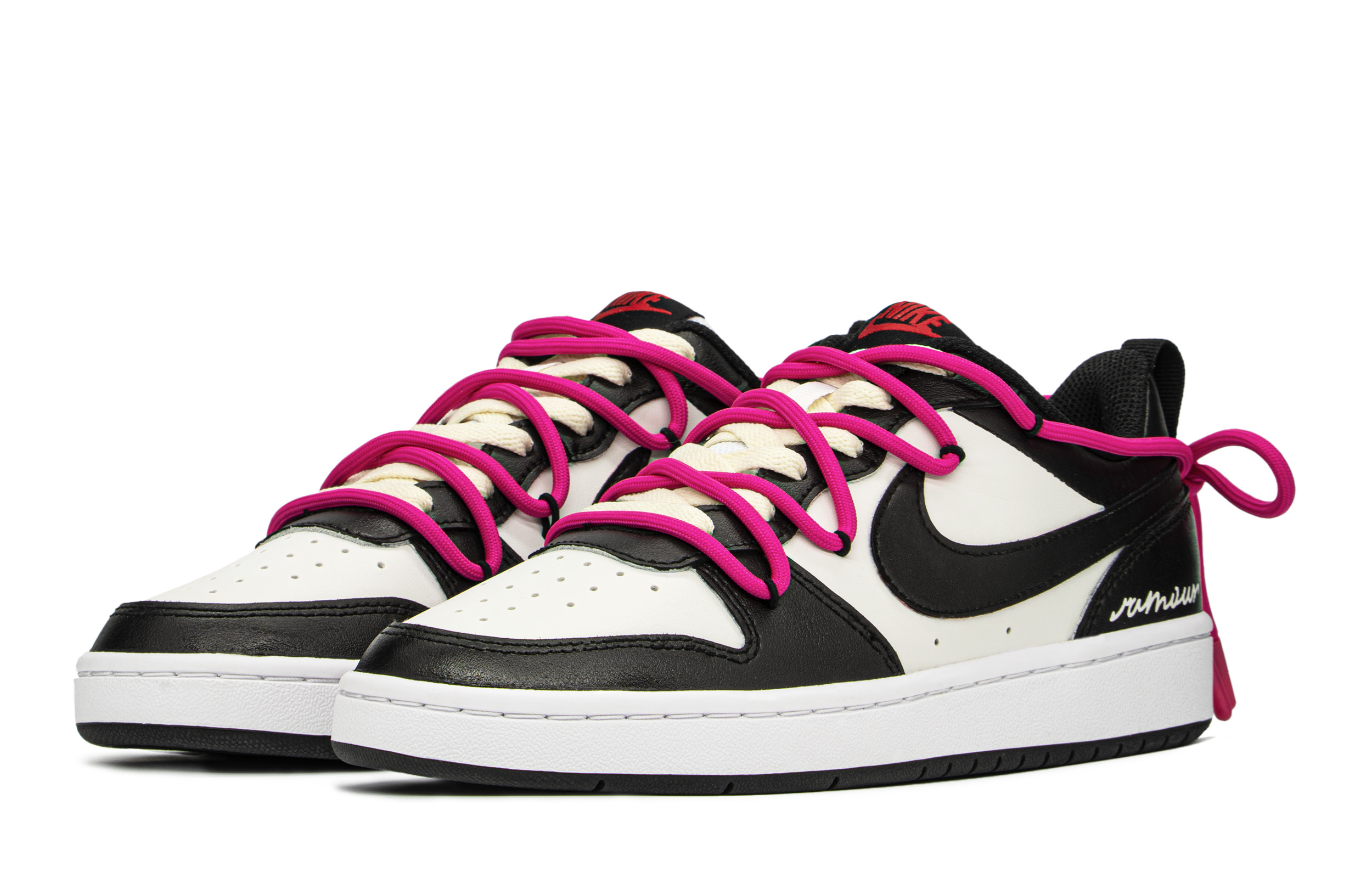 Lookbook 【カスタムシューズ】ナイキ コートボロー ロー 'ロマンティックパンダ' BQ5448-110(TeamA-现浪漫熊猫)