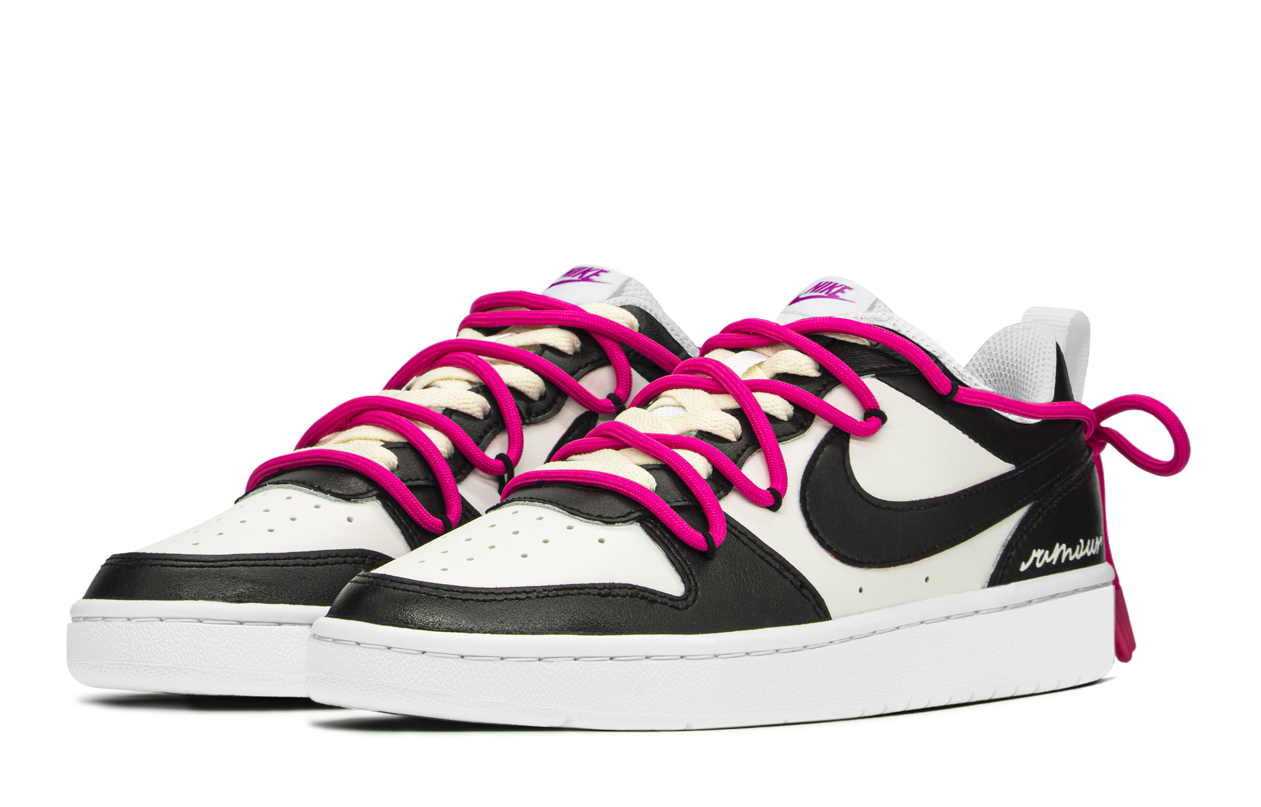 Lookbook [Sepatu Custom] Nike Court Borough Low 'Romantic Panda' DQ5979-100(TeamA-浪漫熊猫)