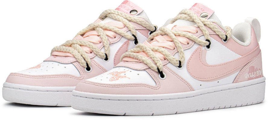 【客製化球鞋】Nike Court Borough 減齡禮盒 玫瑰少女 低幫 板鞋 GS 粉白 Lookbook 【客製化球鞋】Nike Court Borough 減齡禮盒 玫瑰少女 低幫 板鞋 GS 粉白