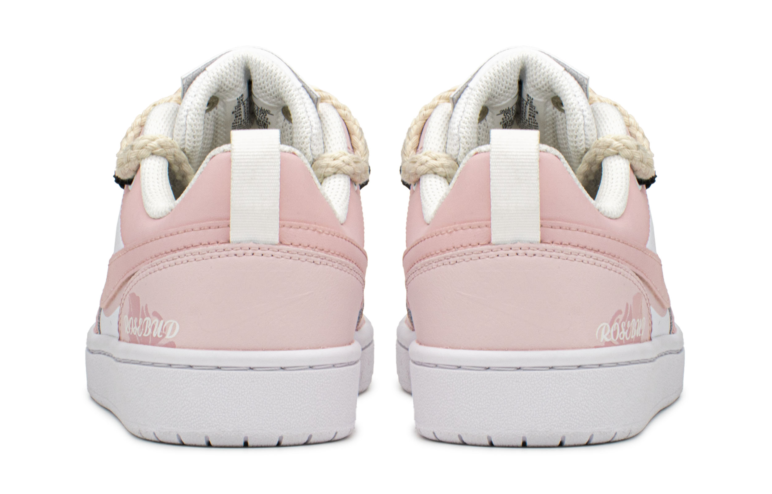 Shop [Sepatu Custom] Nike Court Borough Low 'Rose Pink' BQ5448-100(TeamA-CB玫瑰少女S-BOX)