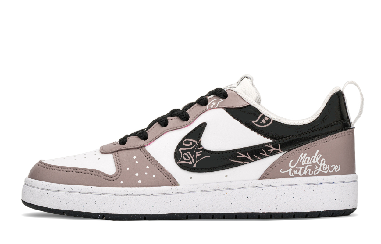 Order [Zapatillas Personalizadas] Nike Court Borough Low 'Rosa Rosado Paisley' DV5456-108(TeamA-现爱情造粉黑腰果)